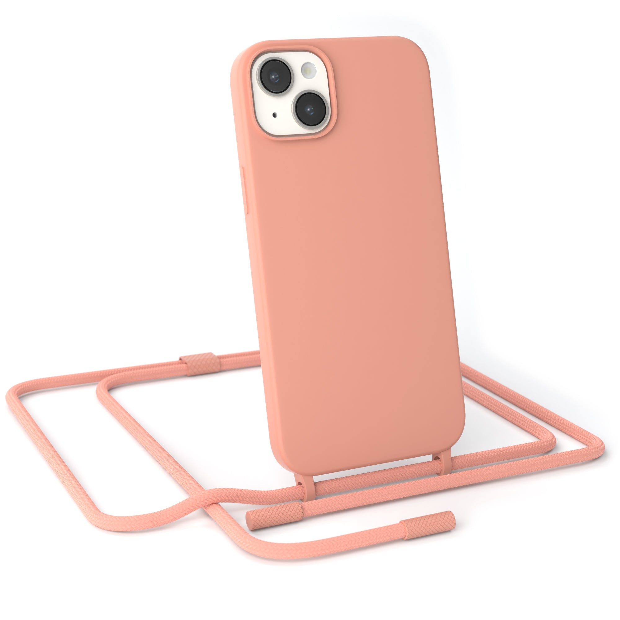 iPhone 14 Plus Silikonhülle + Uni Kordel