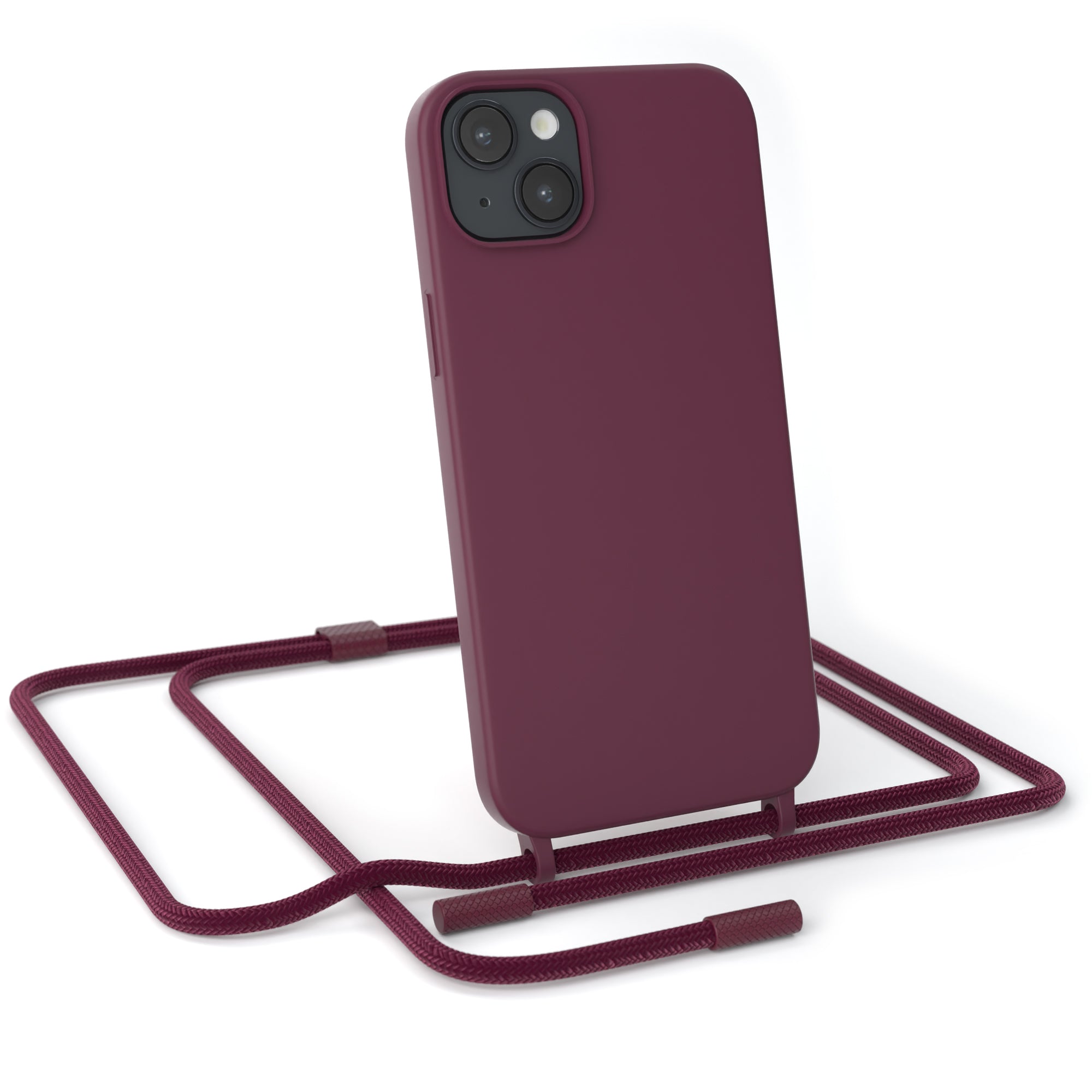 iPhone 14 Plus Silikonhülle + Uni Kordel