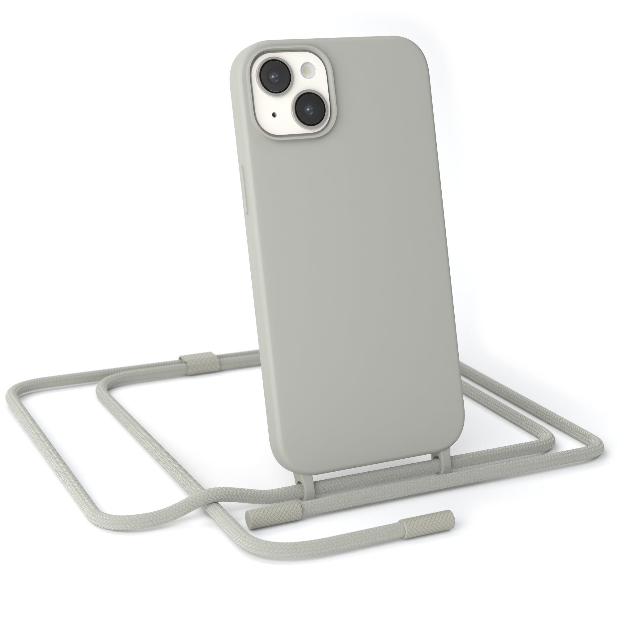 iPhone 14 Plus Silikonhülle + Uni Kordel