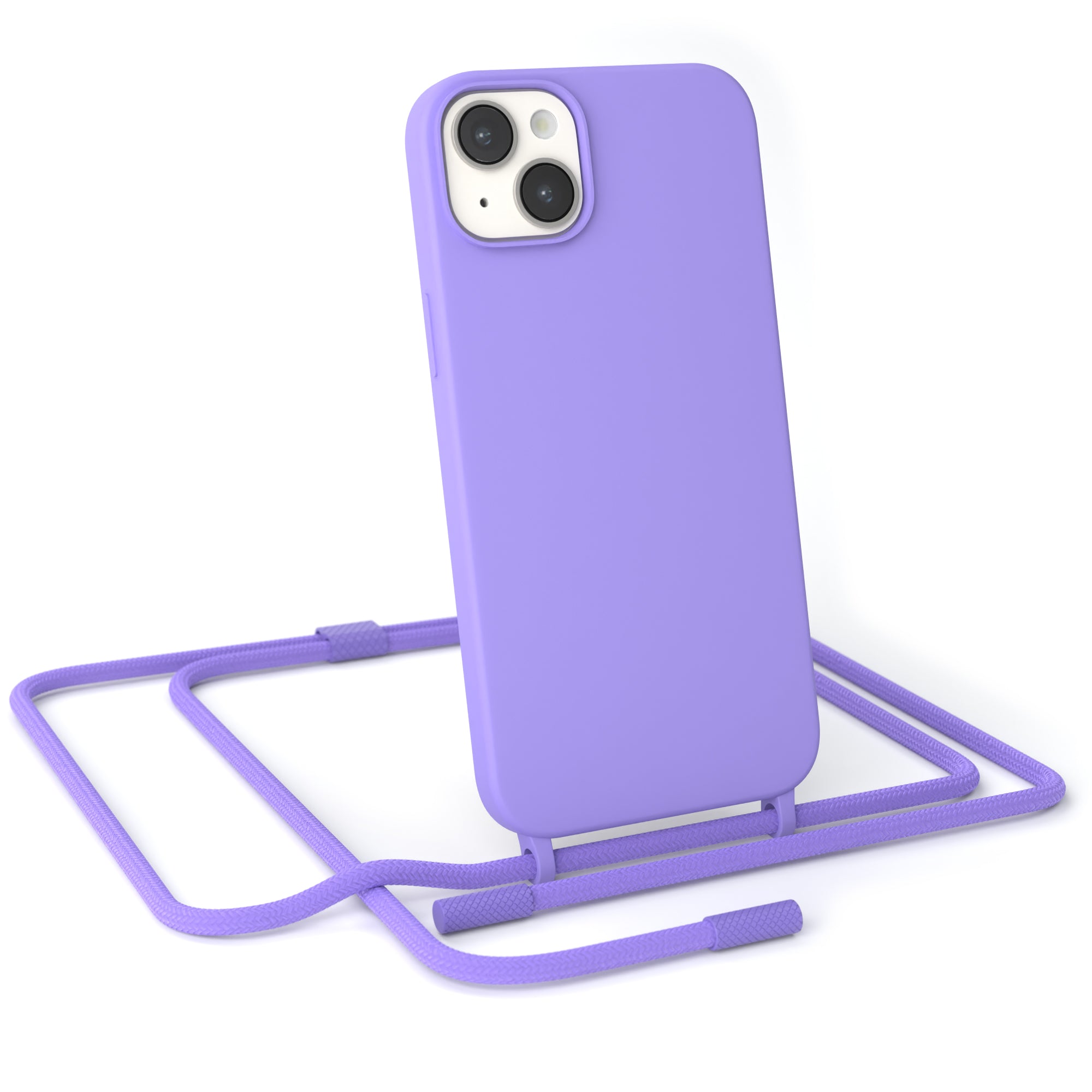 iPhone 14 Plus Silikonhülle + Uni Kordel