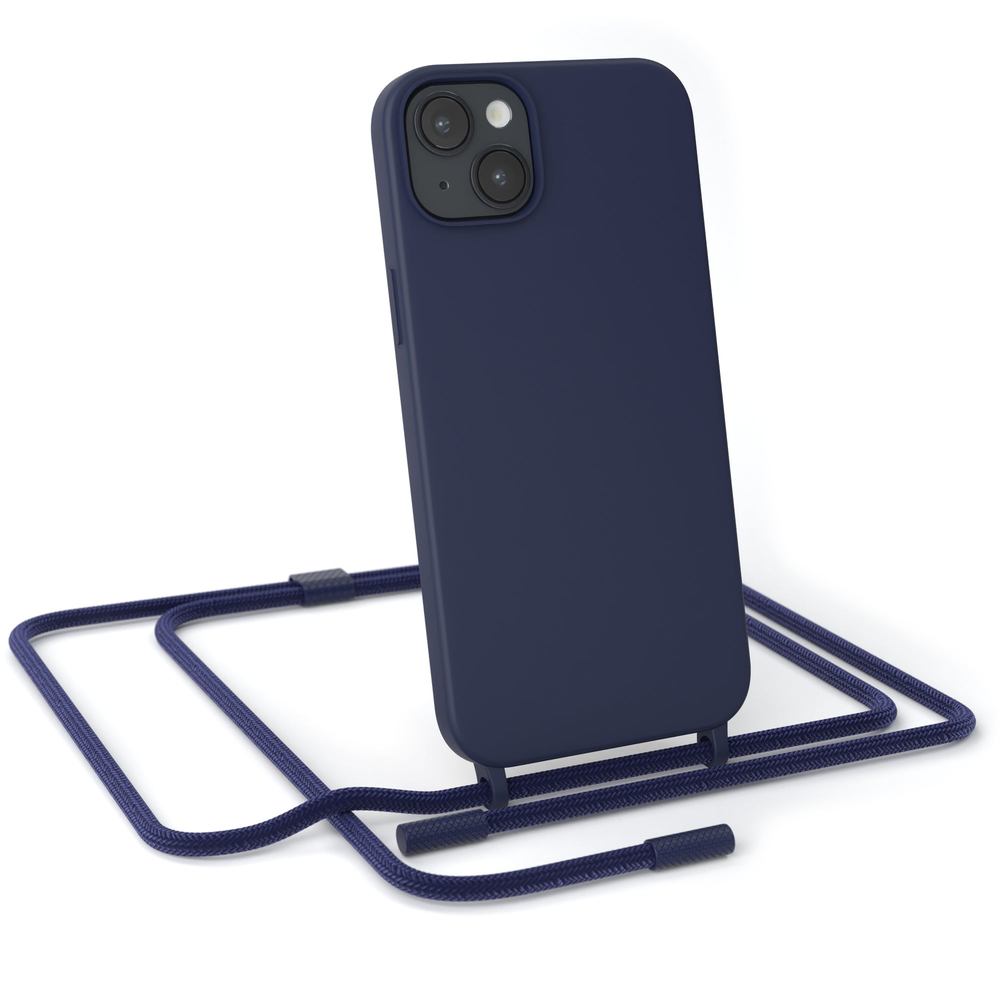 iPhone 14 Plus Silikonhülle + Uni Kordel