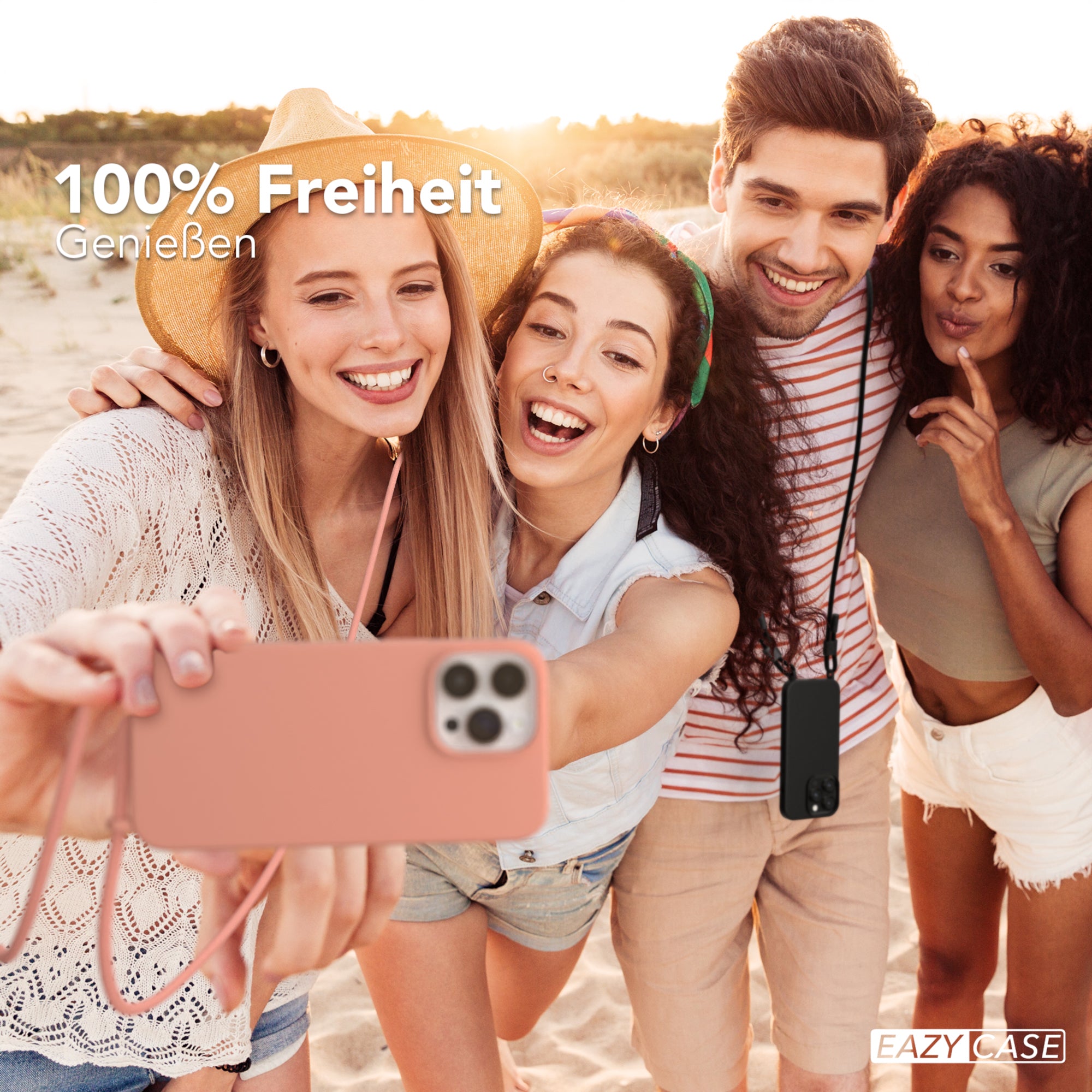 iPhone 14 Pro Max Silikonhülle + Uni Kordel