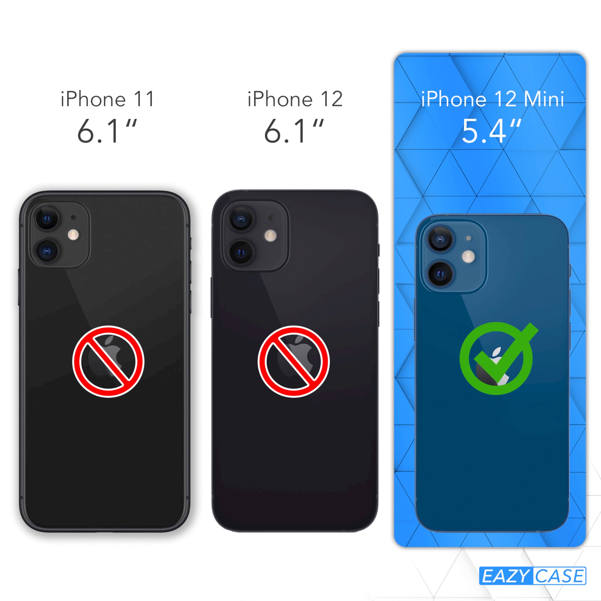 iPhone 12 Mini Silikonhülle + Kordel mit Karabinern