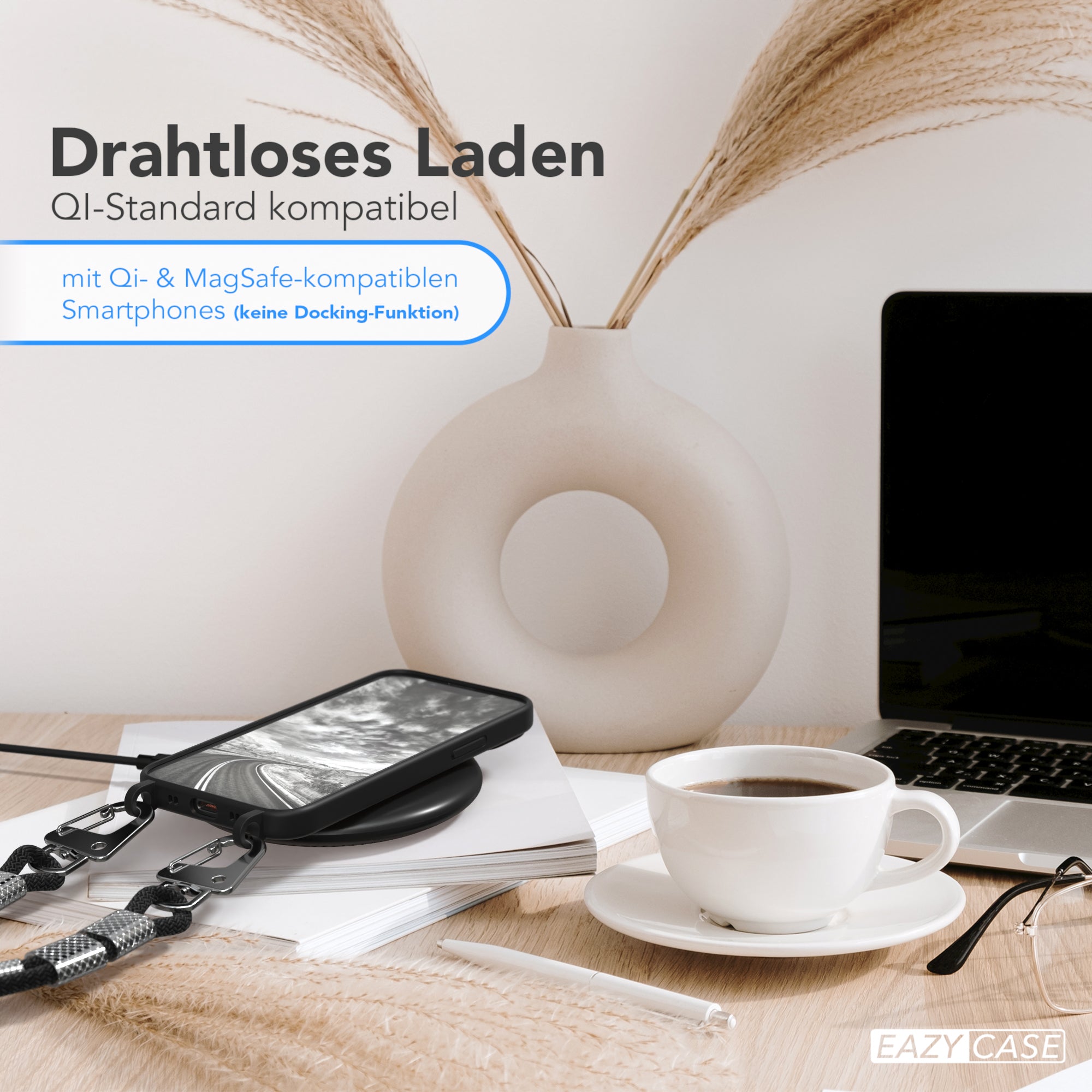 iPhone 13 Mini Silikonhülle + Kordel mit Karabinern