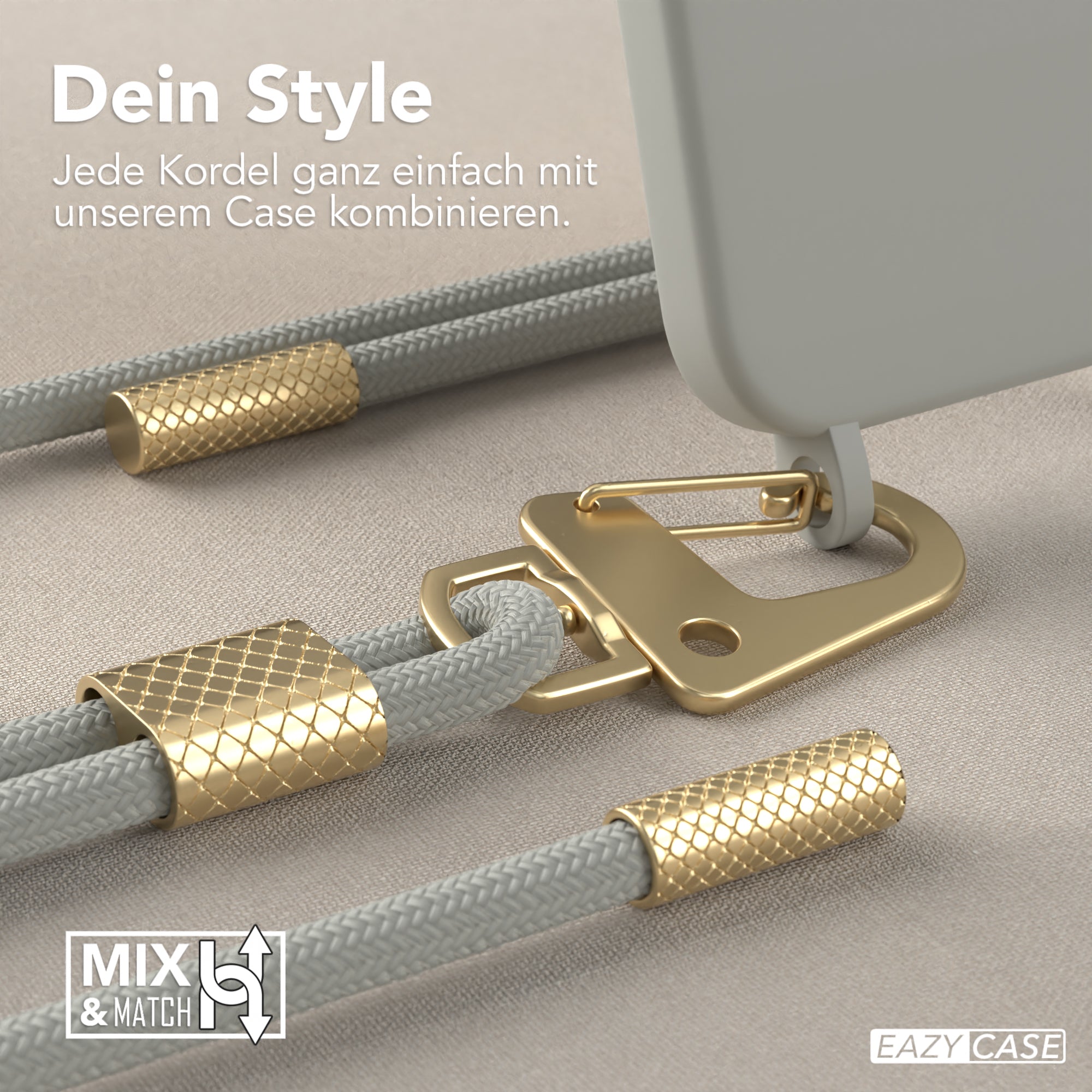 iPhone 13 Mini Silikonhülle + Kordel mit Karabinern