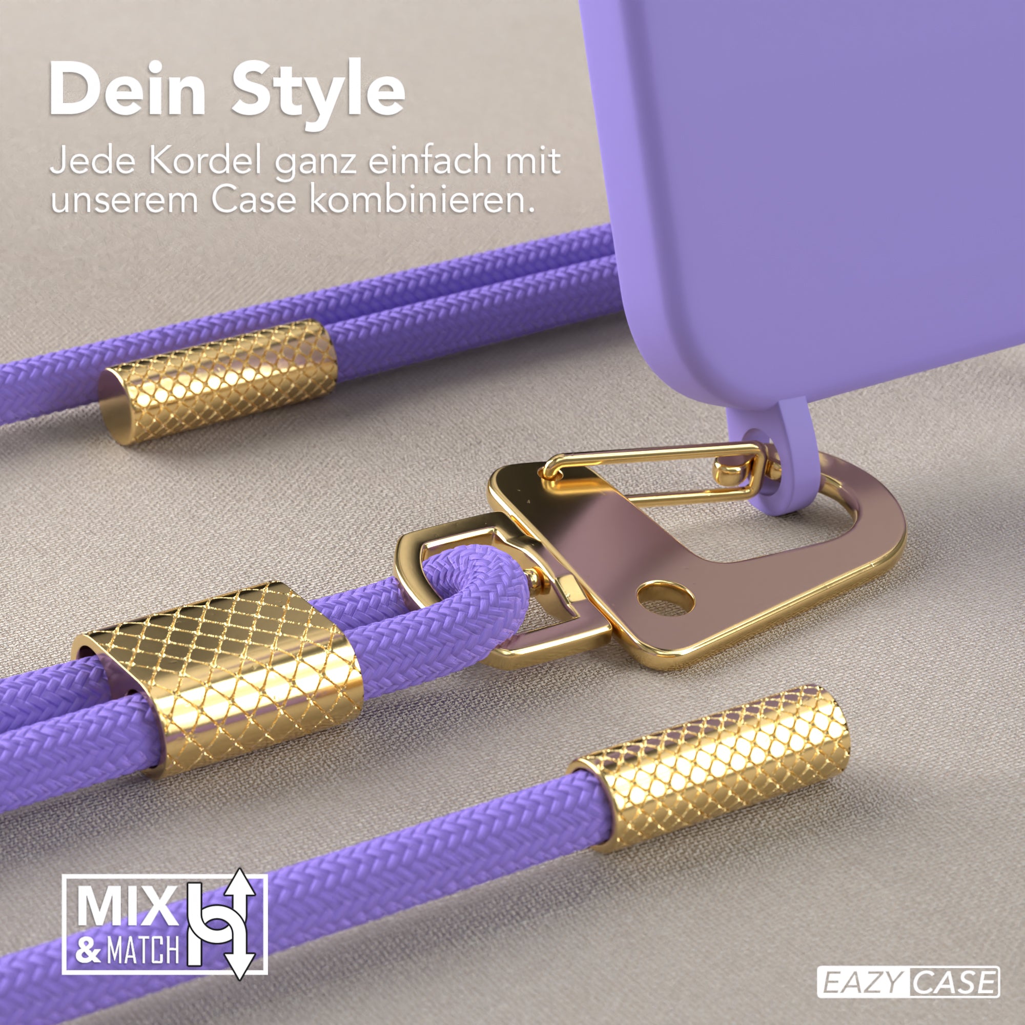 iPhone 13 Mini Silikonhülle + Kordel mit Karabinern