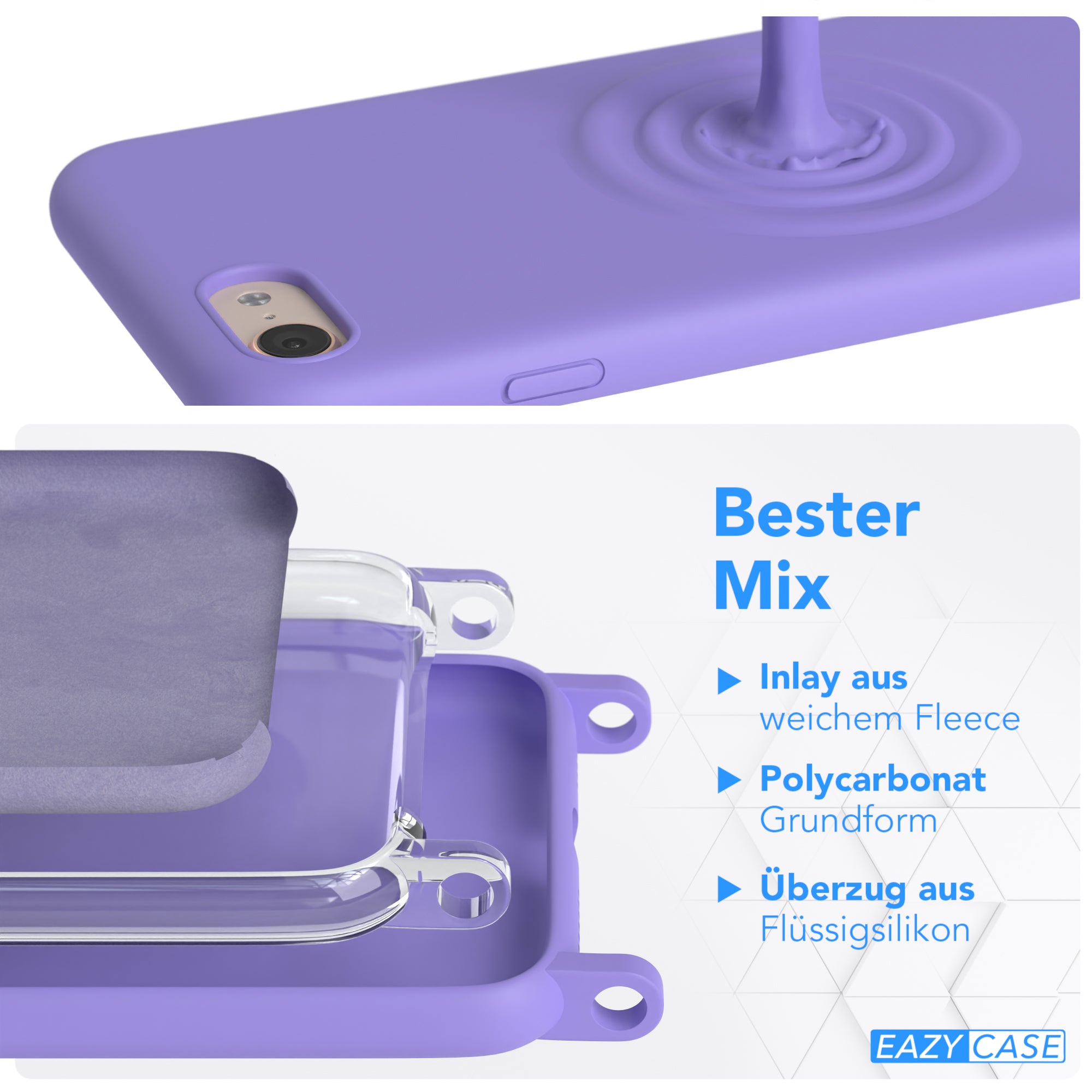 iPhone SE 2022 / 2020 / 8 / 7 Silikonhülle + breites Band