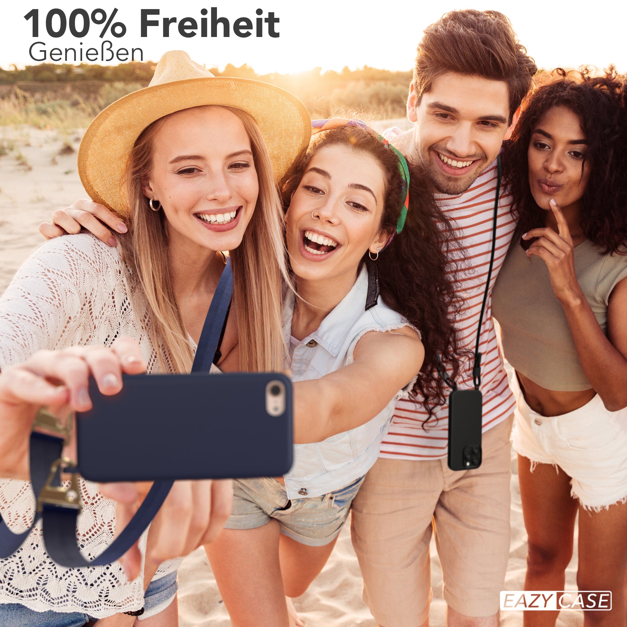 iPhone SE 2022 / 2020 / 8 / 7 Silikonhülle + breites Band