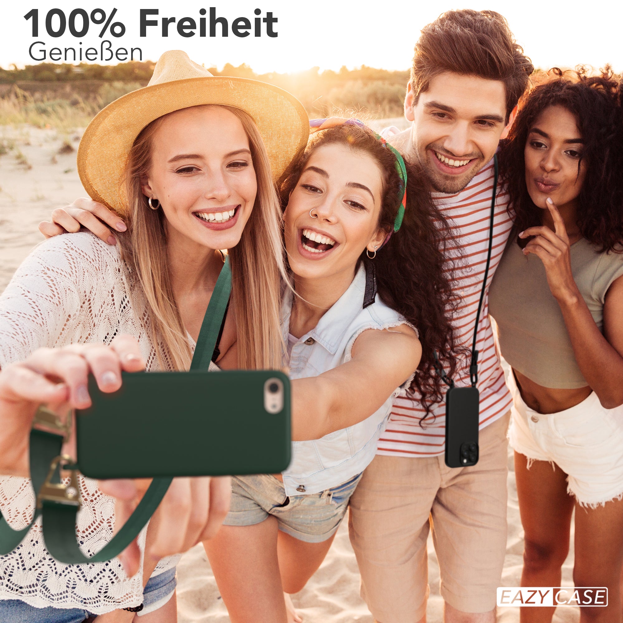 iPhone SE 2022 / 2020 / 8 / 7 Silikonhülle + breites Band