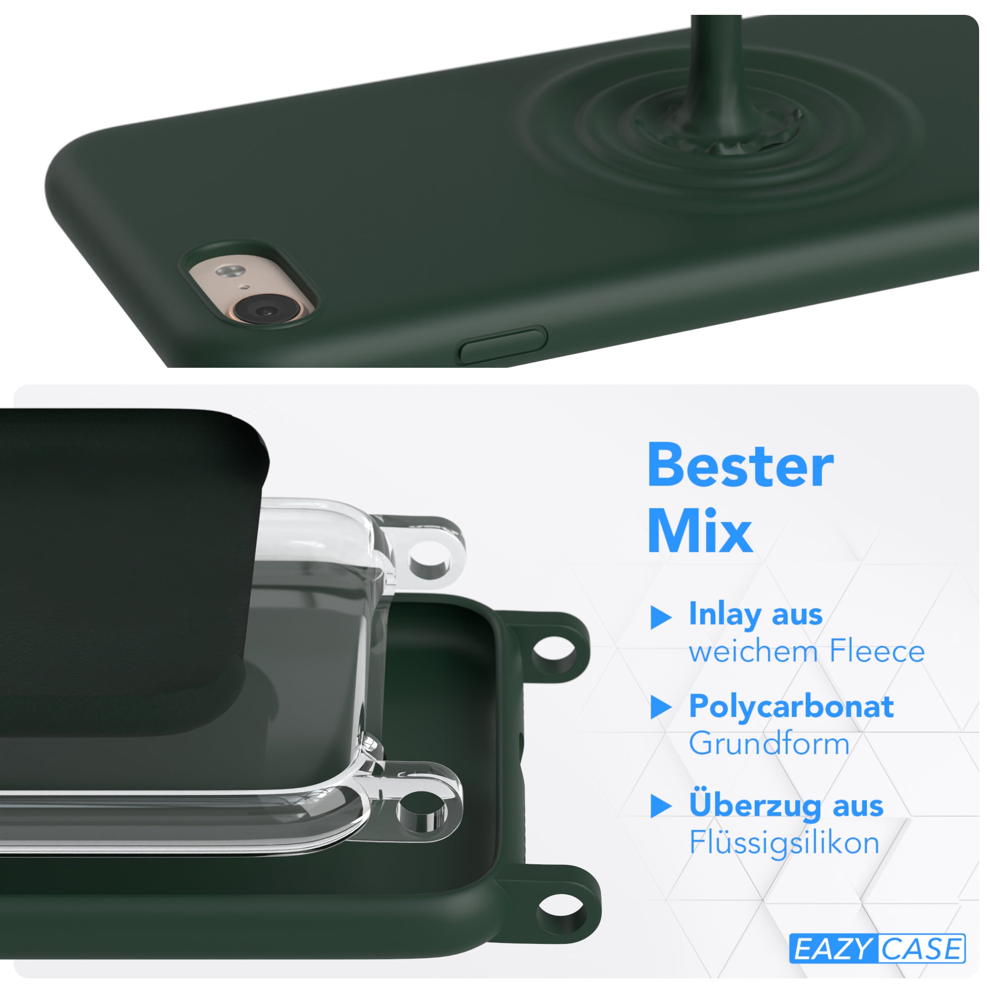 iPhone SE 2022 / 2020 / 8 / 7 Silikonhülle + breites Band