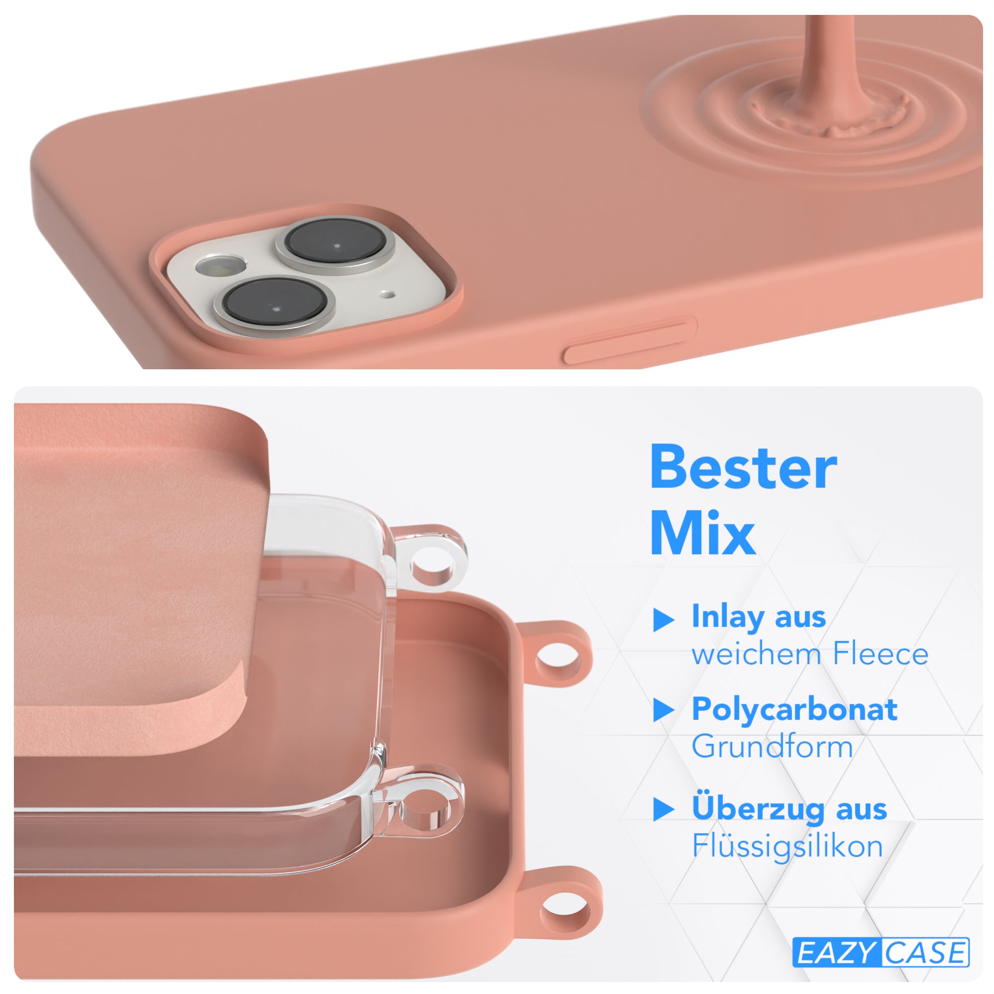 iPhone 14 Plus Silikonhülle + breites Band