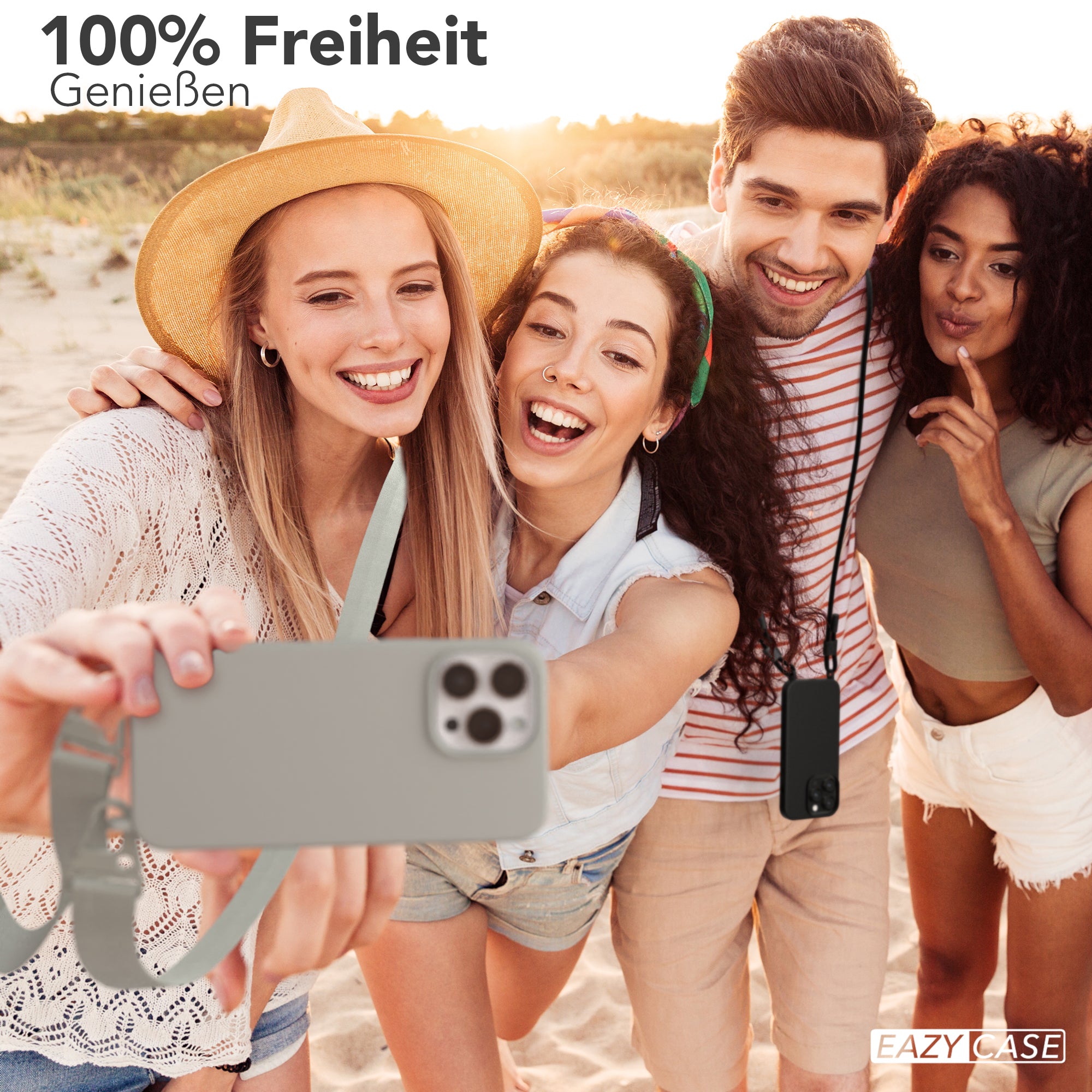 iPhone 14 Pro Max Silikonhülle + breites Band