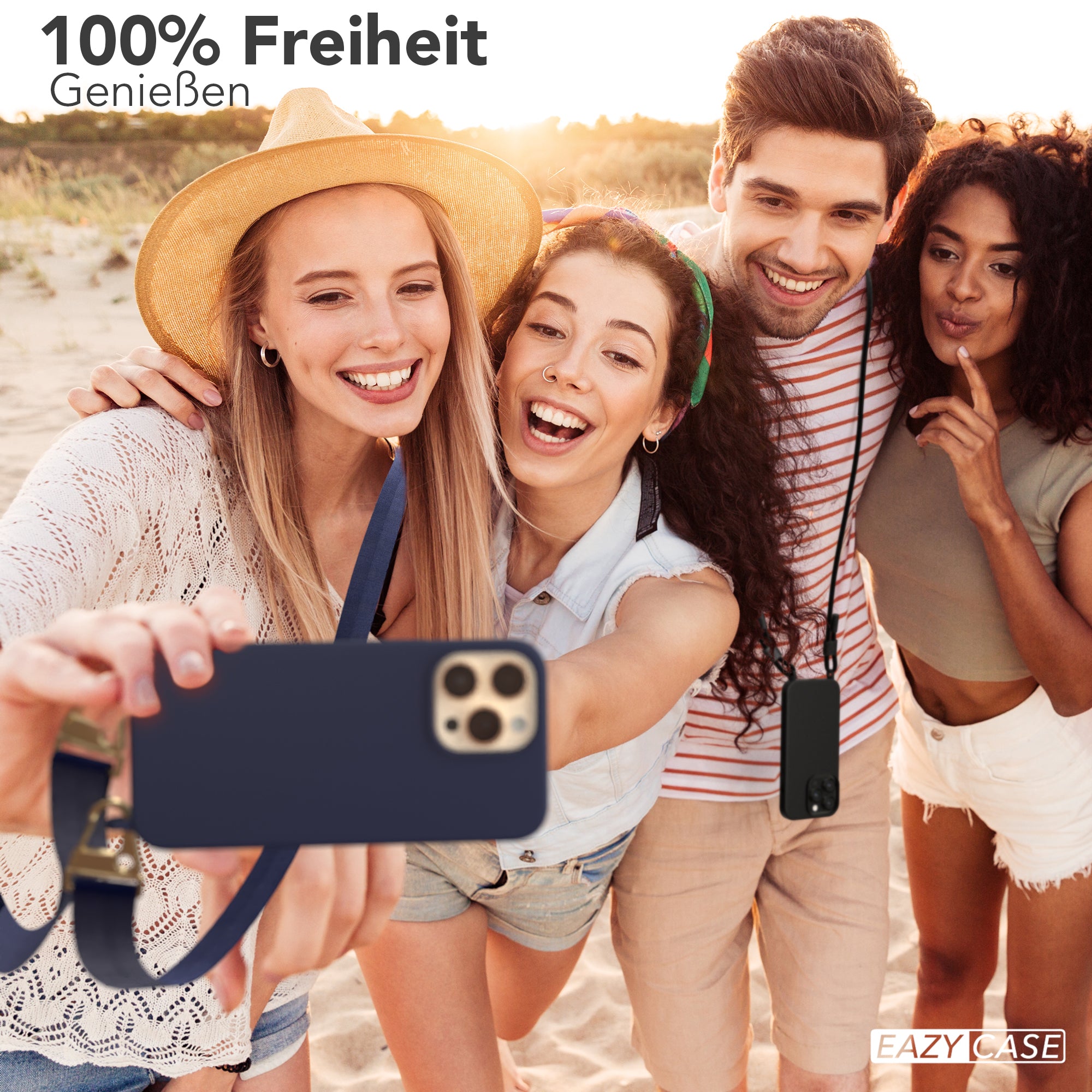 iPhone 14 Pro Max Silikonhülle + breites Band