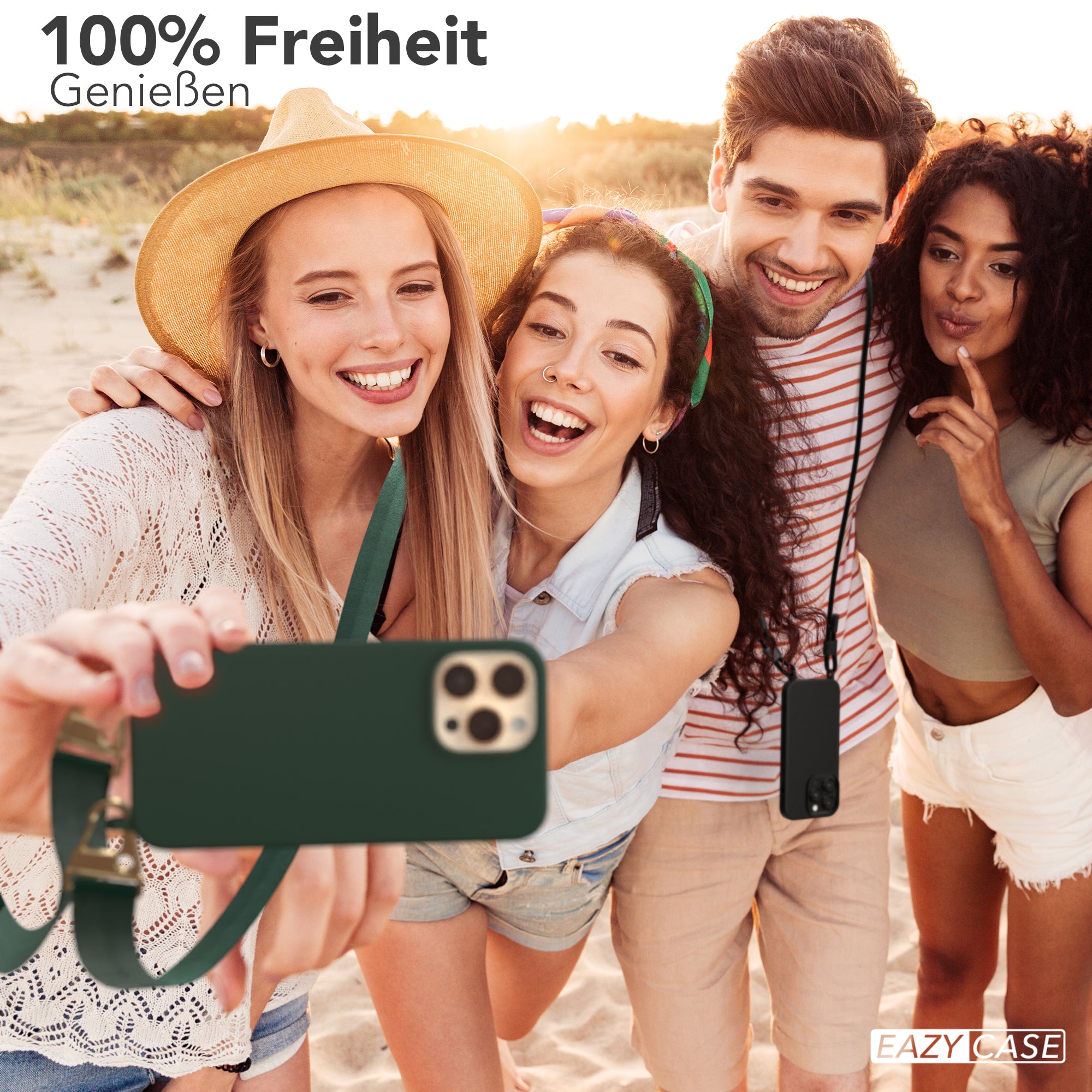 iPhone 14 Pro Max Silikonhülle + breites Band