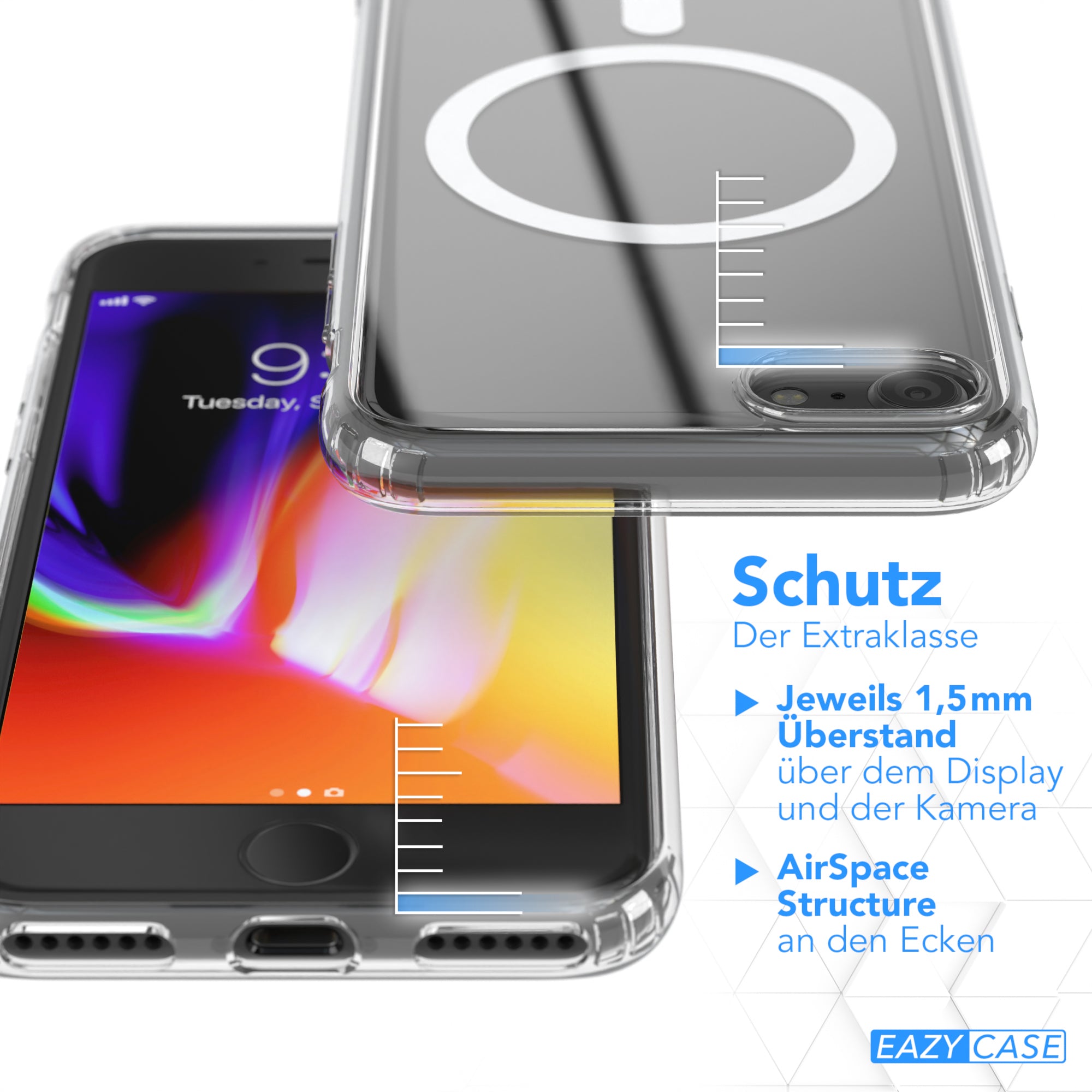 iPhone SE 2022 / 2020 / 8 / 7 transparente Hülle mit MagSafe