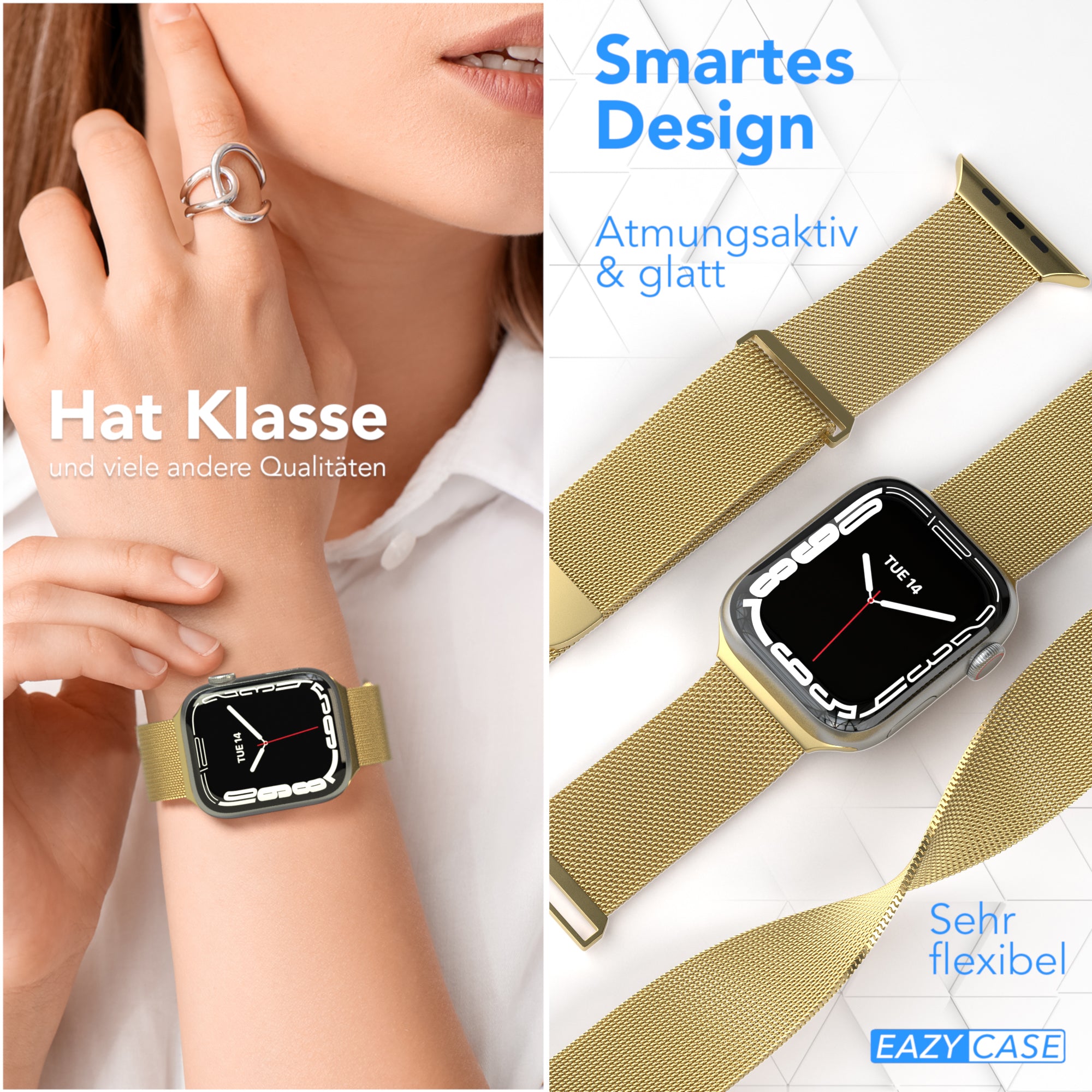 Apple Watch Armband Metall Edelstahl mit Magnetverschluss EAZY CASE