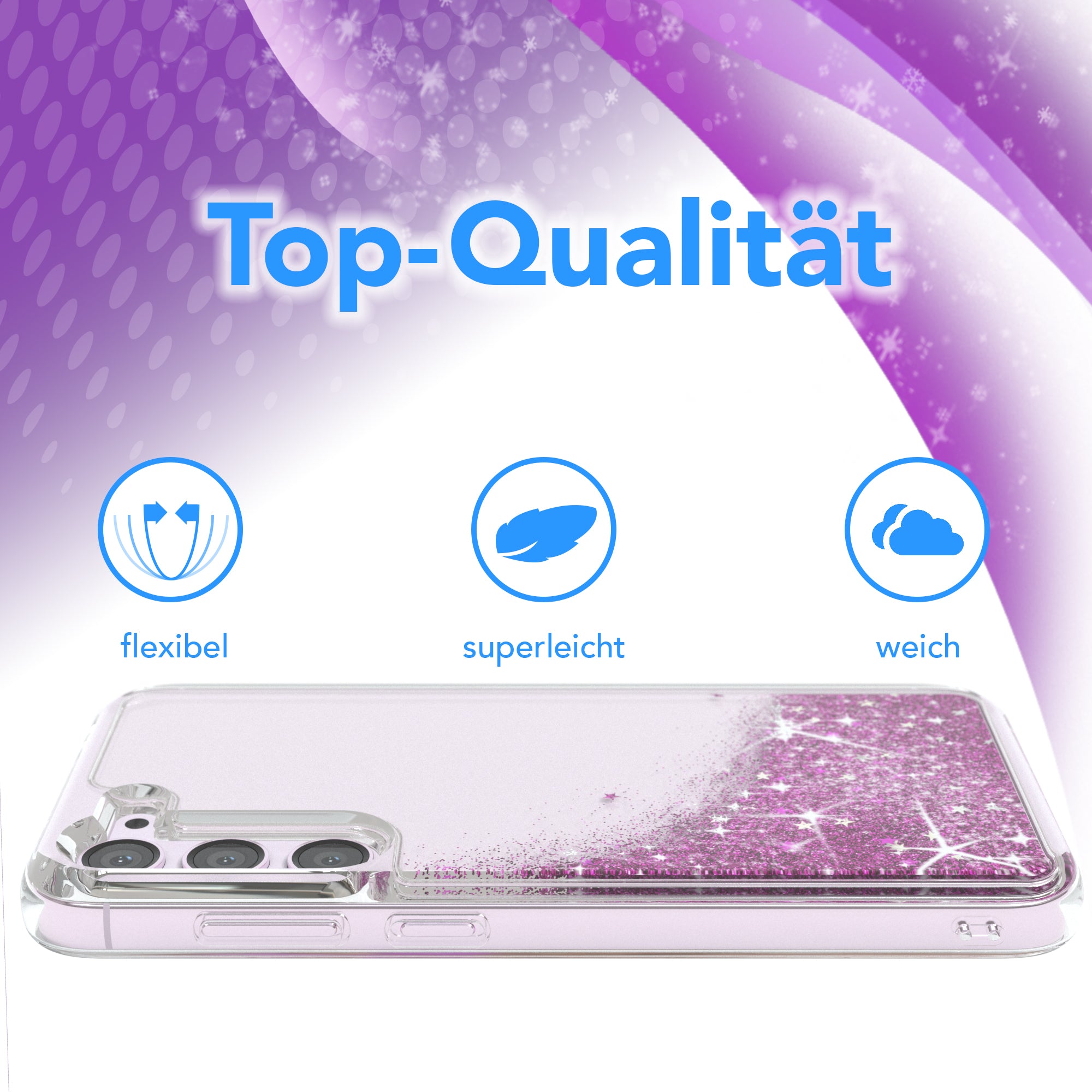 Galaxy S23 Plus Glitzerhülle