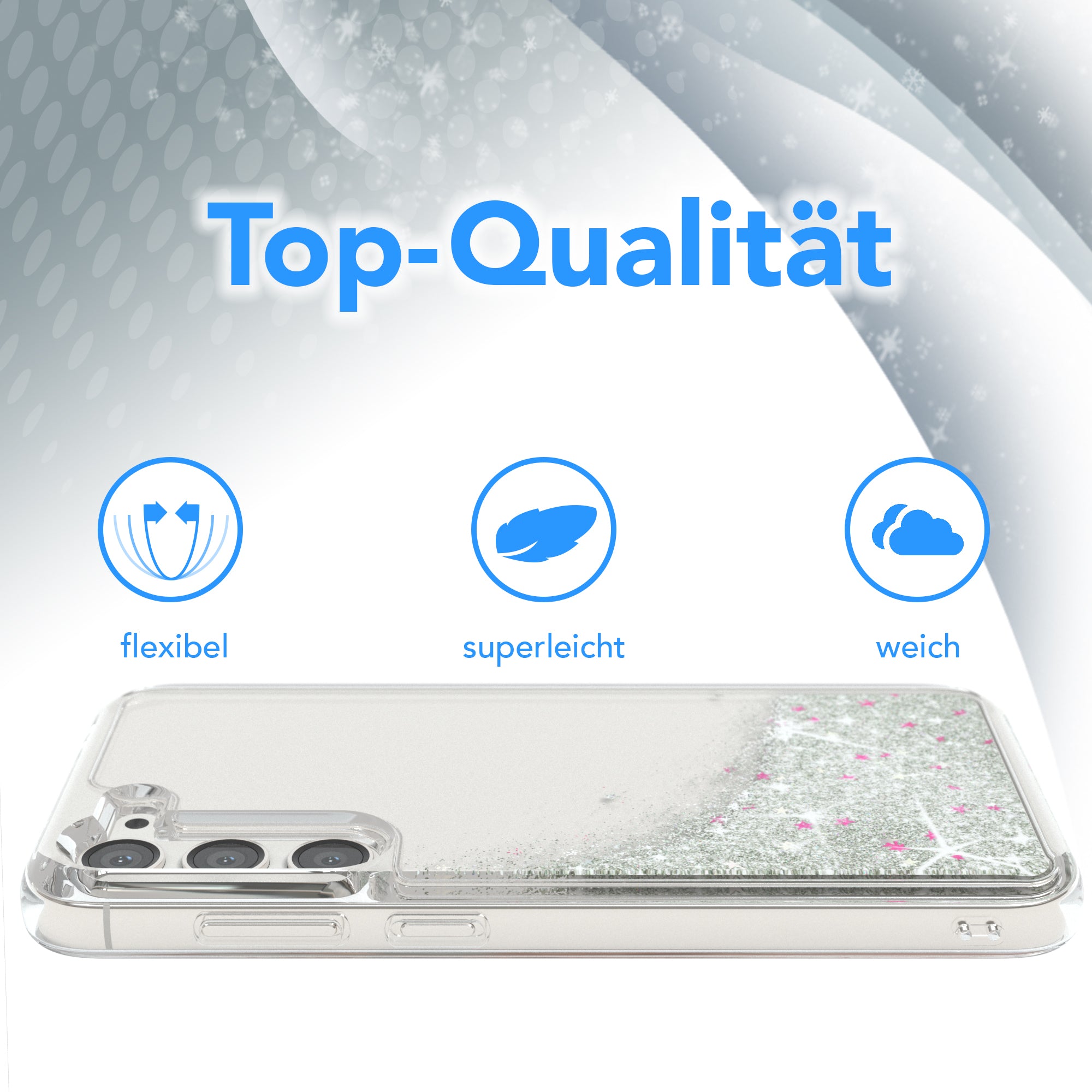 Galaxy S23 Plus Glitzerhülle