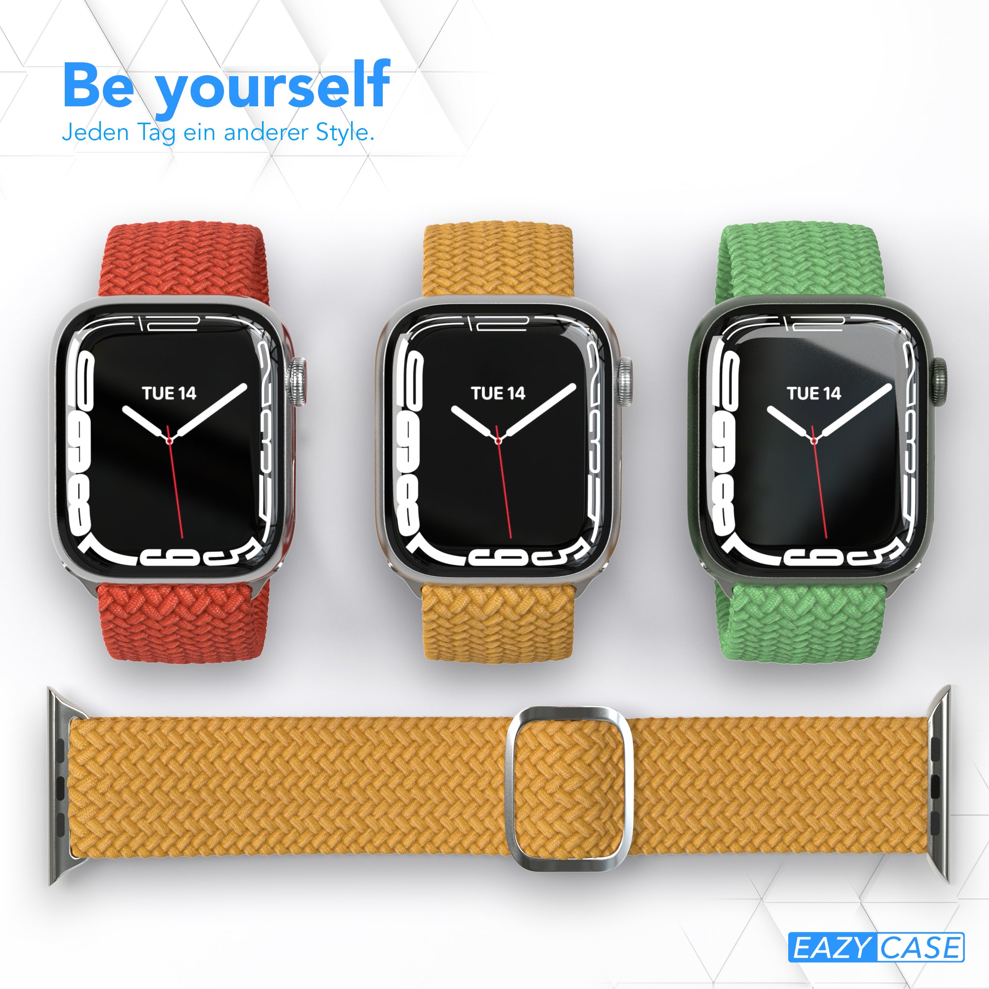 Apple Watch Armband geflochten Edelstahl Magnetverschluss EAZY CASE Wristband