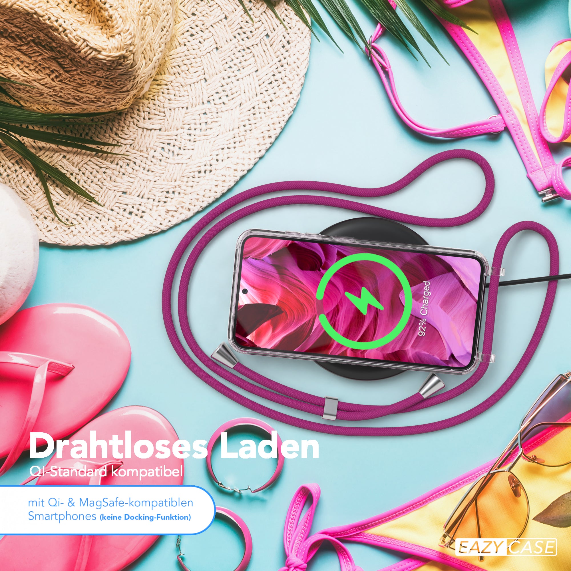 Galaxy S23 transparente Hülle + Kordel