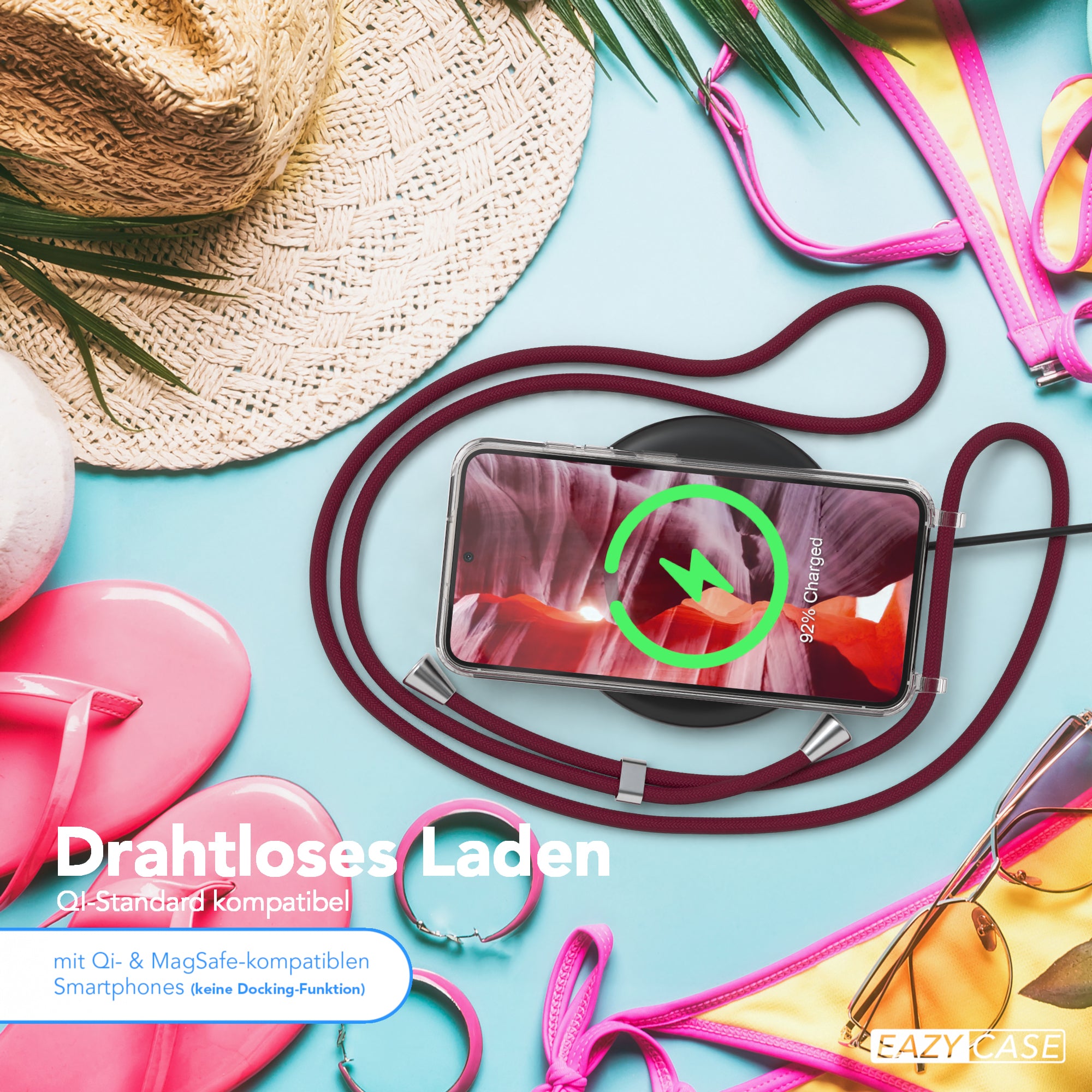 Galaxy S23 transparente Hülle + Kordel