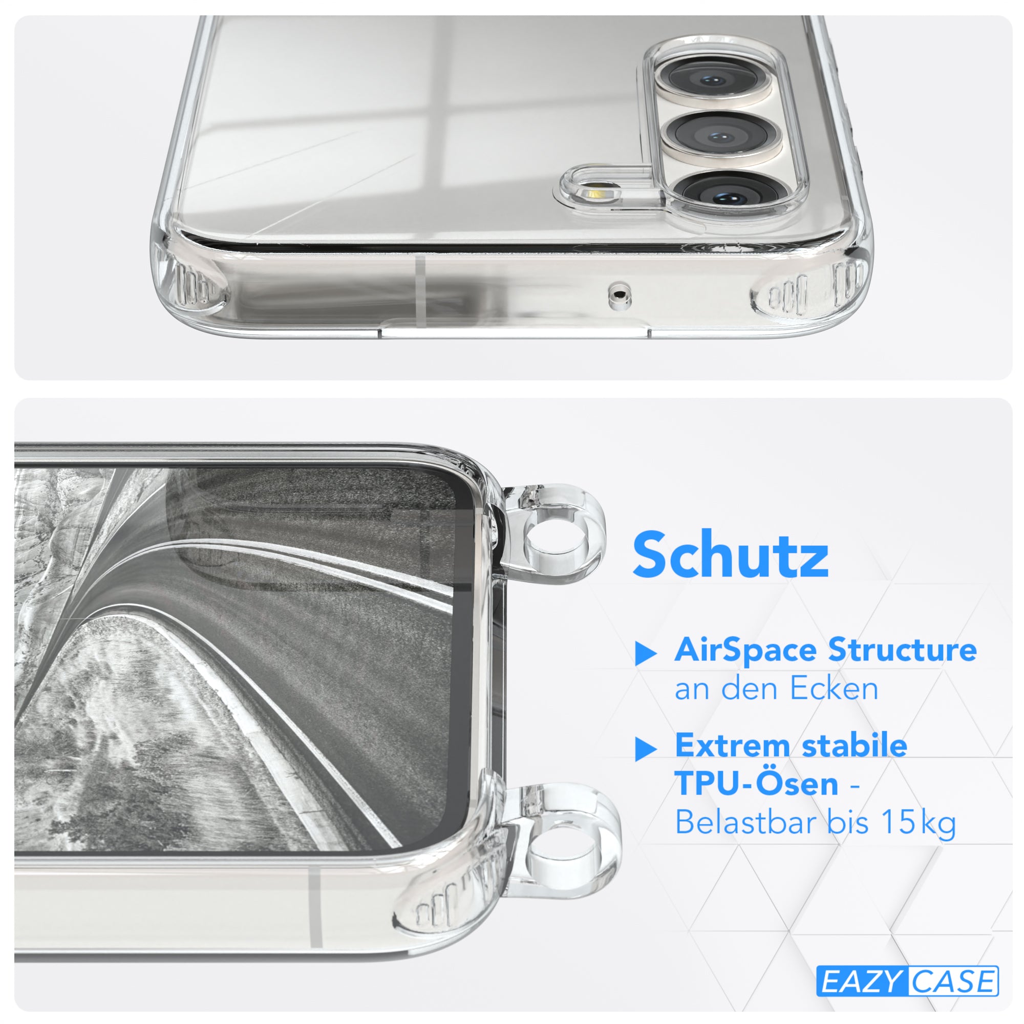 Galaxy S23 transparente Hülle + Kordel