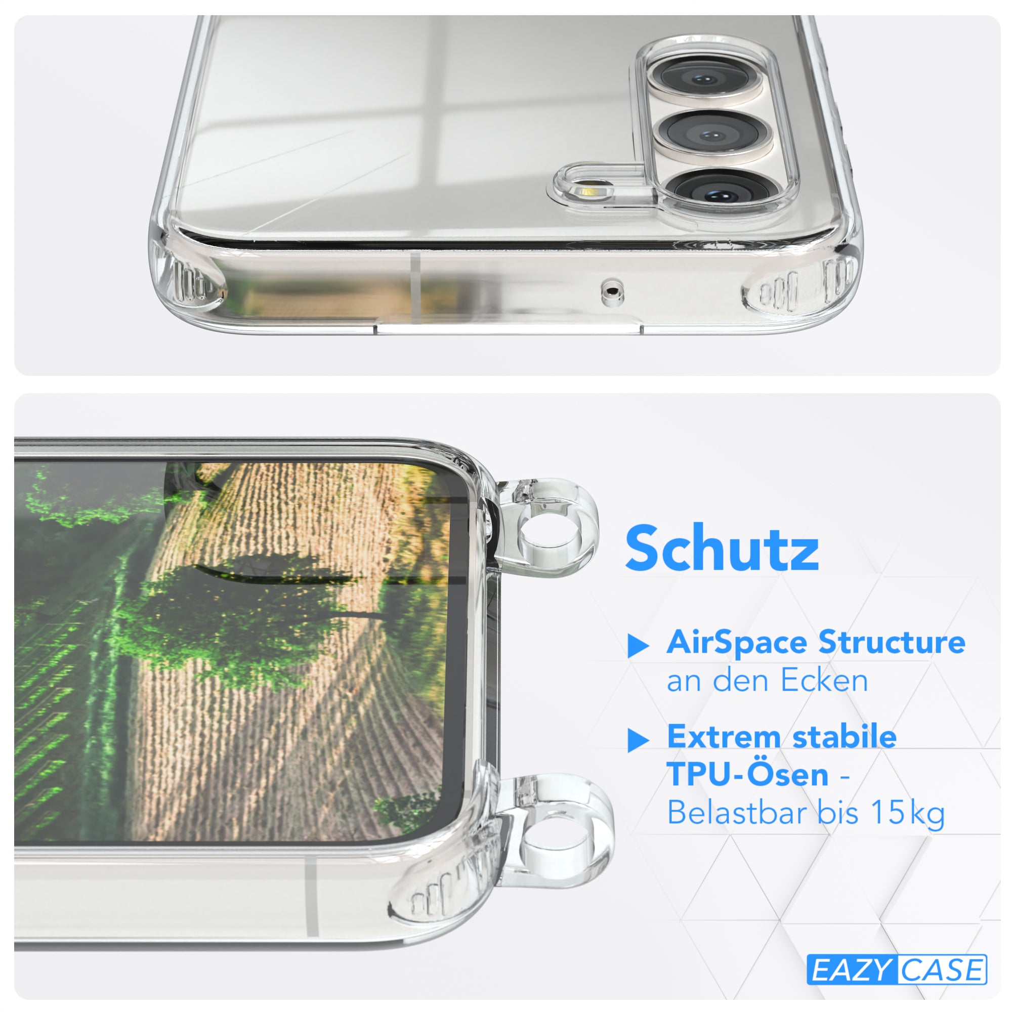 Galaxy S23 transparente Hülle + Kordel