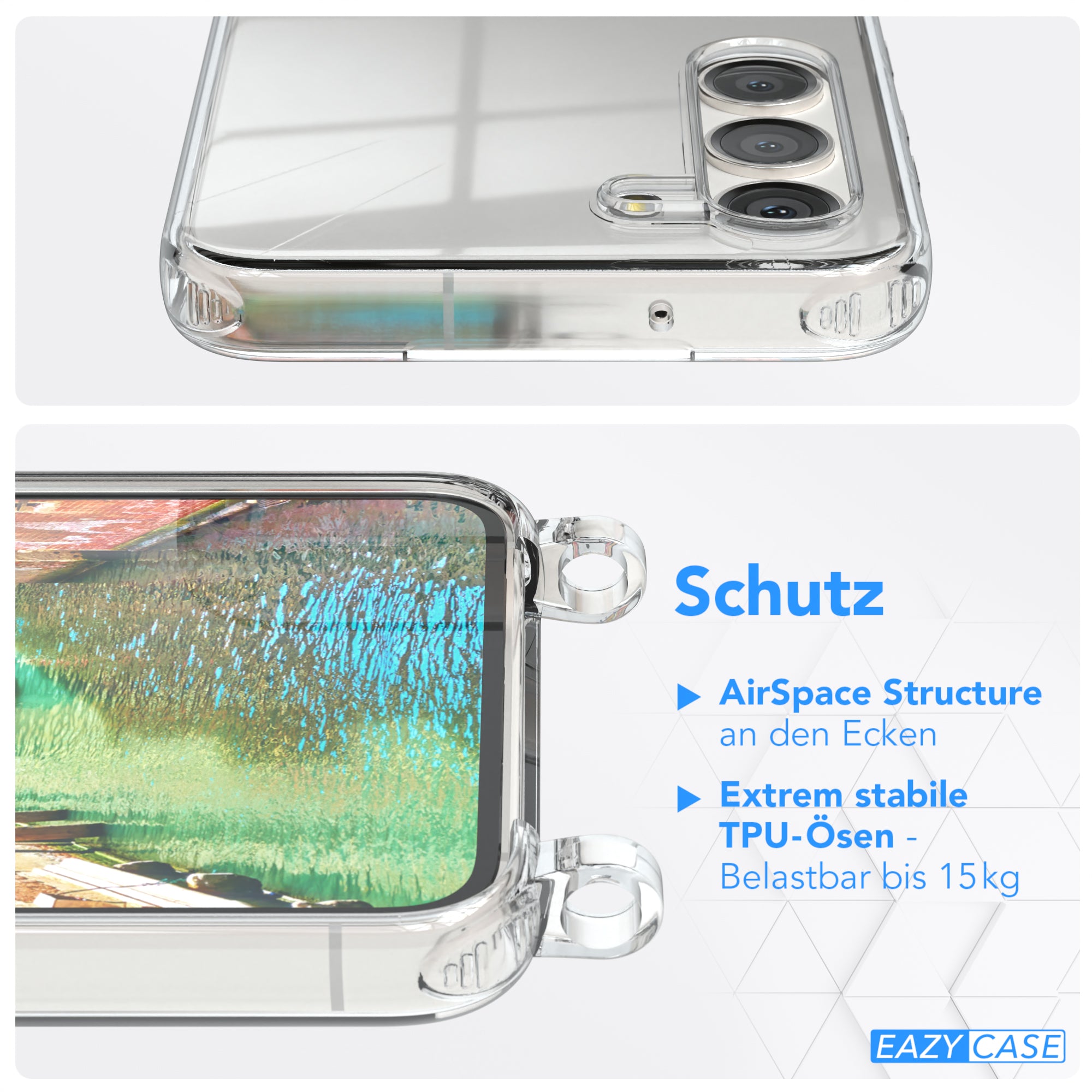 Galaxy S23 transparente Hülle + Kordel