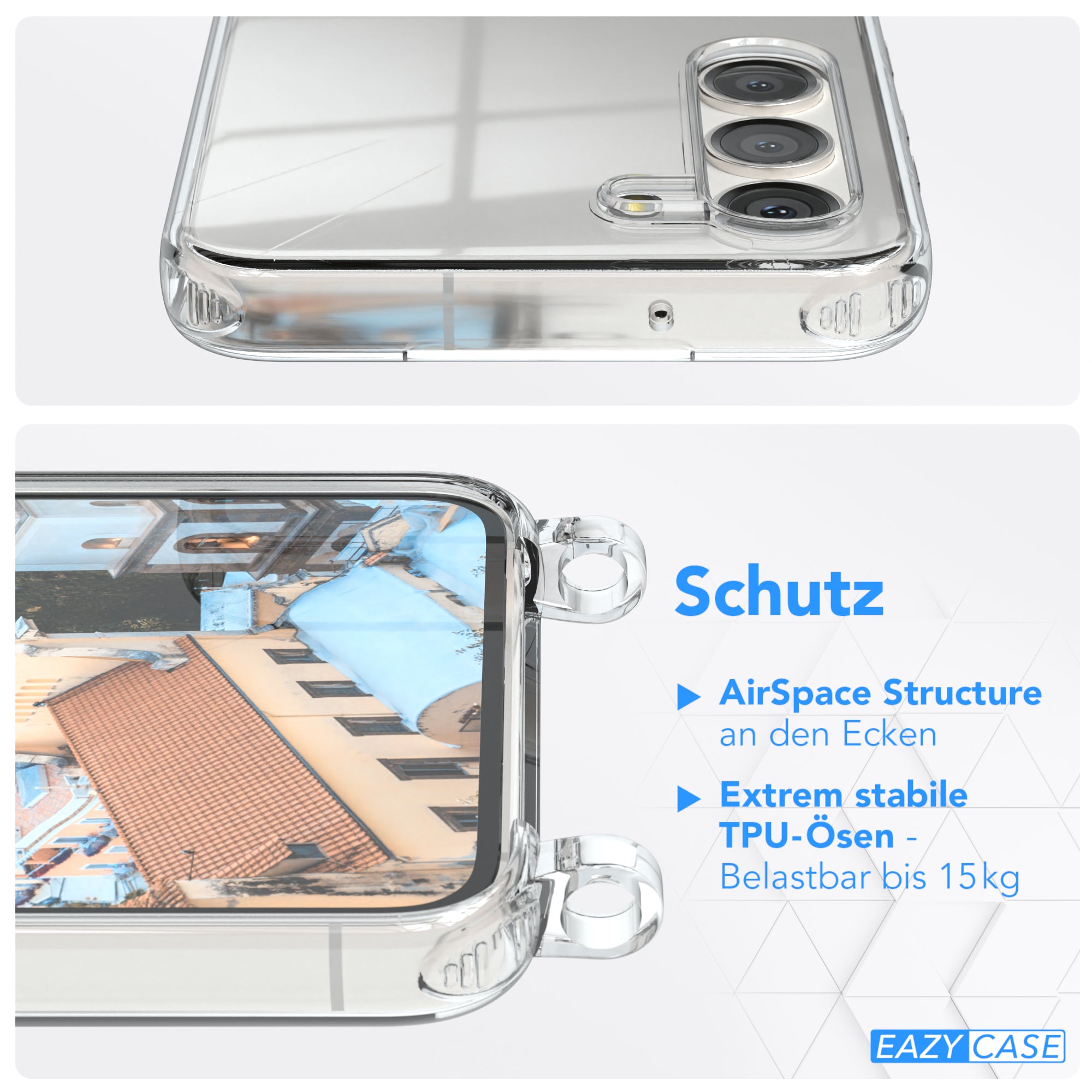 Galaxy S23 transparente Hülle + Kordel