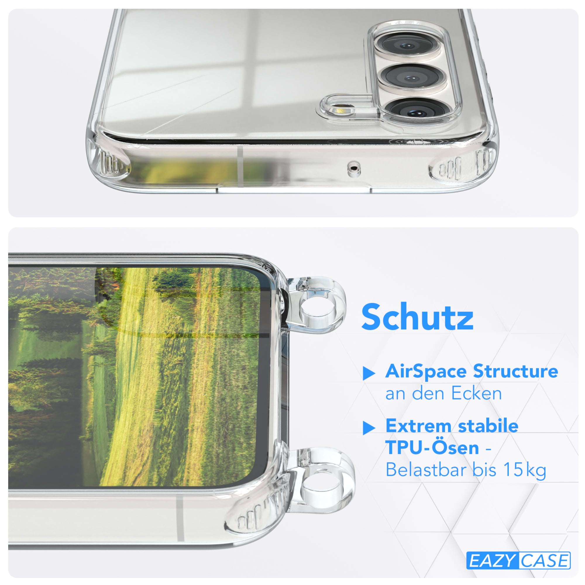 Galaxy S23 transparente Hülle + Kordel