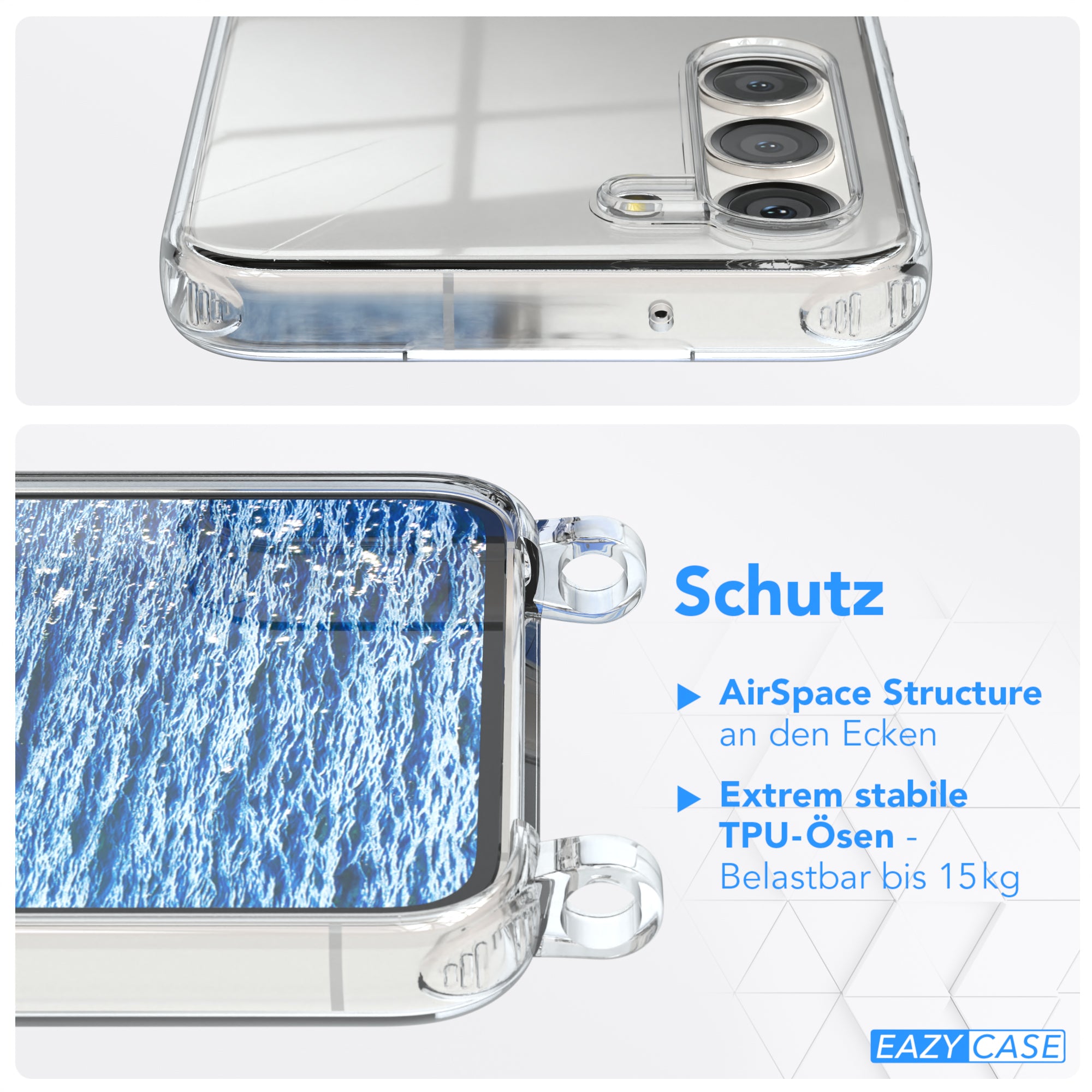 Galaxy S23 transparente Hülle + Kordel