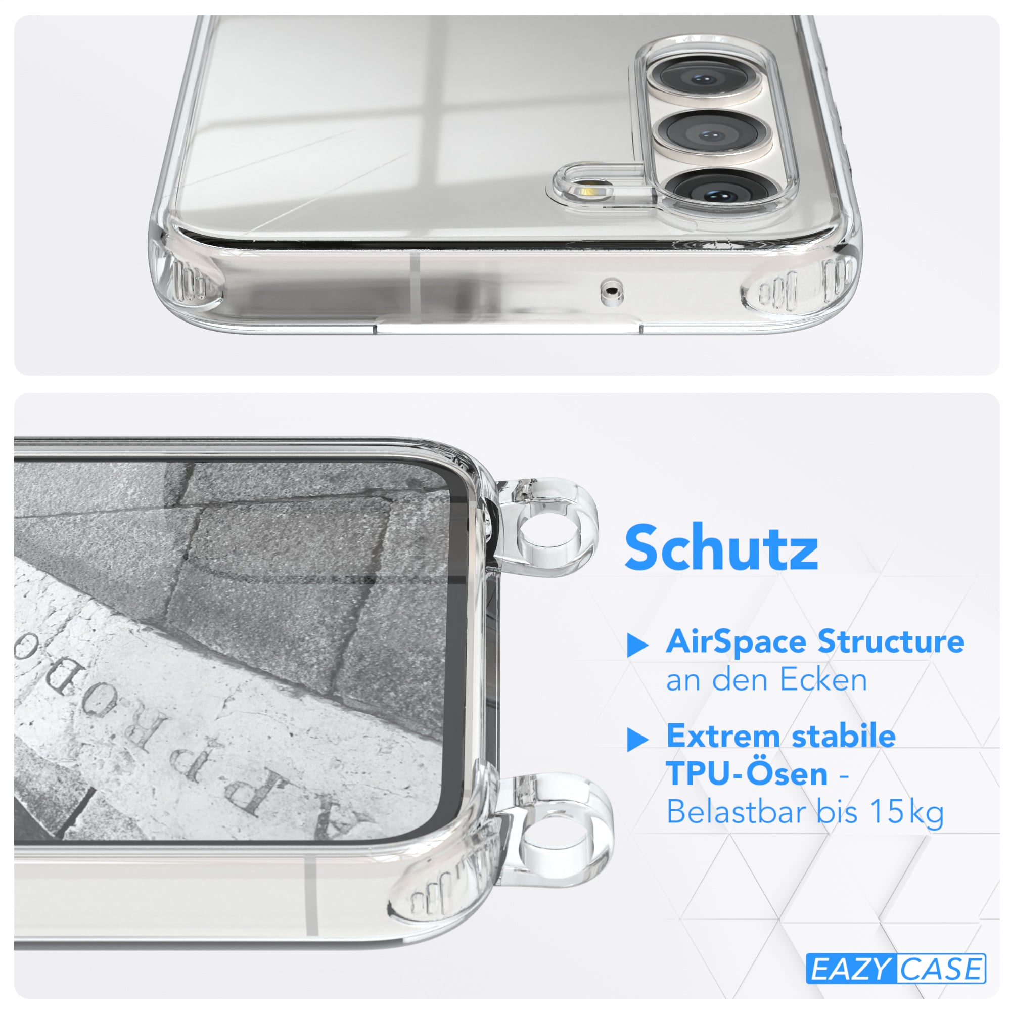 Galaxy S23 transparente Hülle + Kordel