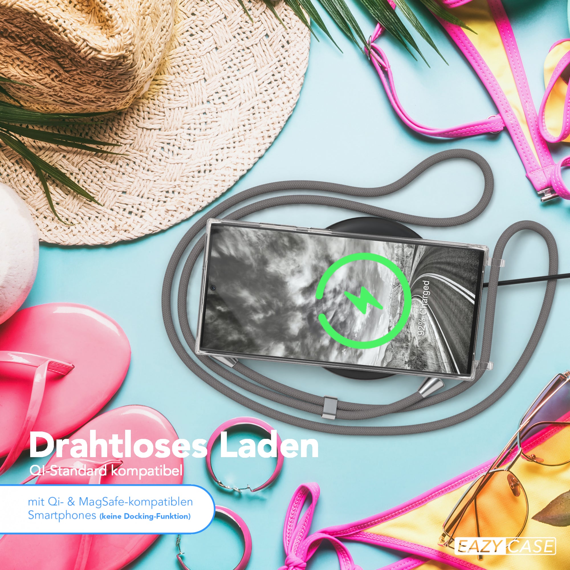 Galaxy S23 Ultra transparente Hülle + Kordel