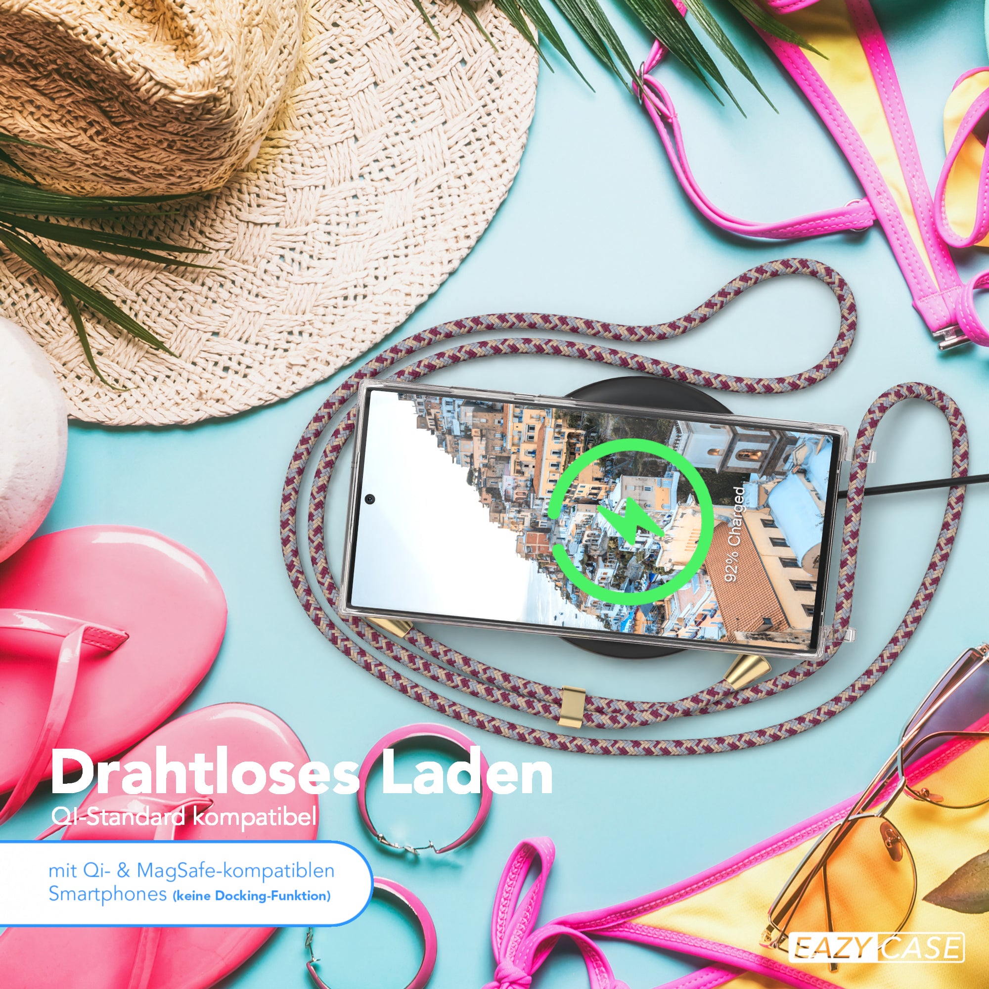 Galaxy S23 Ultra transparente Hülle + Kordel