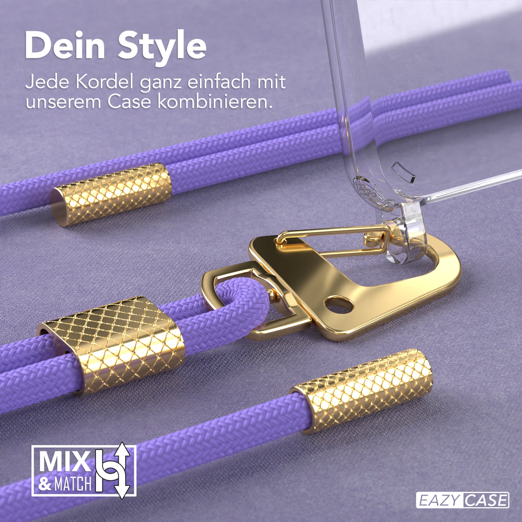 iPhone SE 2022 / 2020 / 8 / 7 Hülle + Kordel mit Karabinern