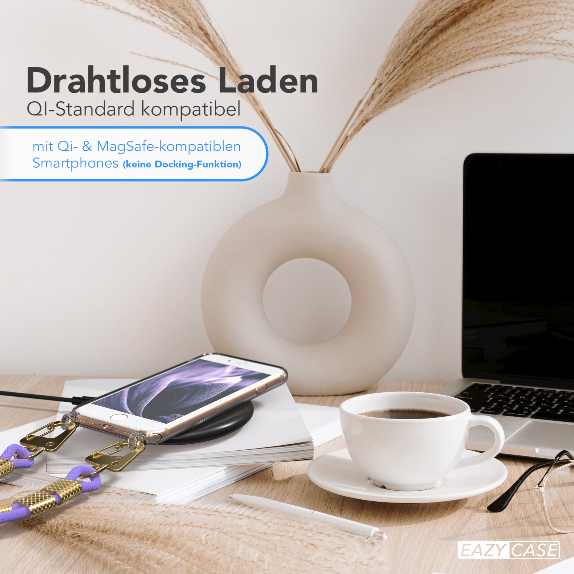 iPhone SE 2022 / 2020 / 8 / 7 Hülle + Kordel mit Karabinern