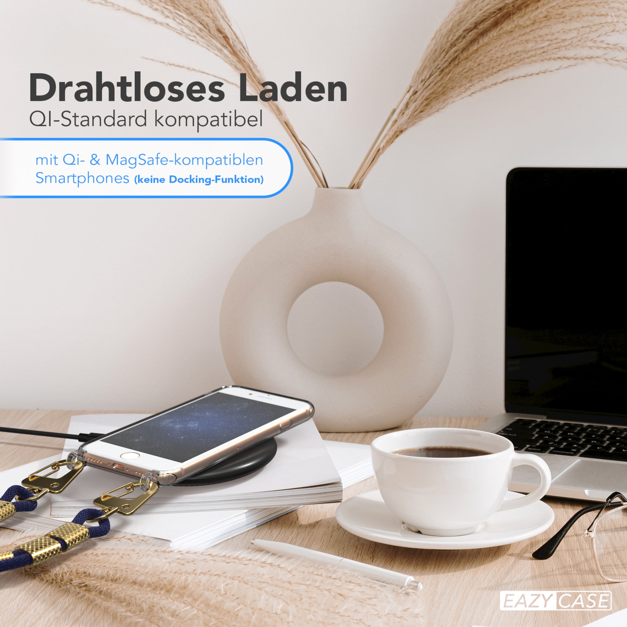 iPhone SE 2022 / 2020 / 8 / 7 Hülle + Kordel mit Karabinern