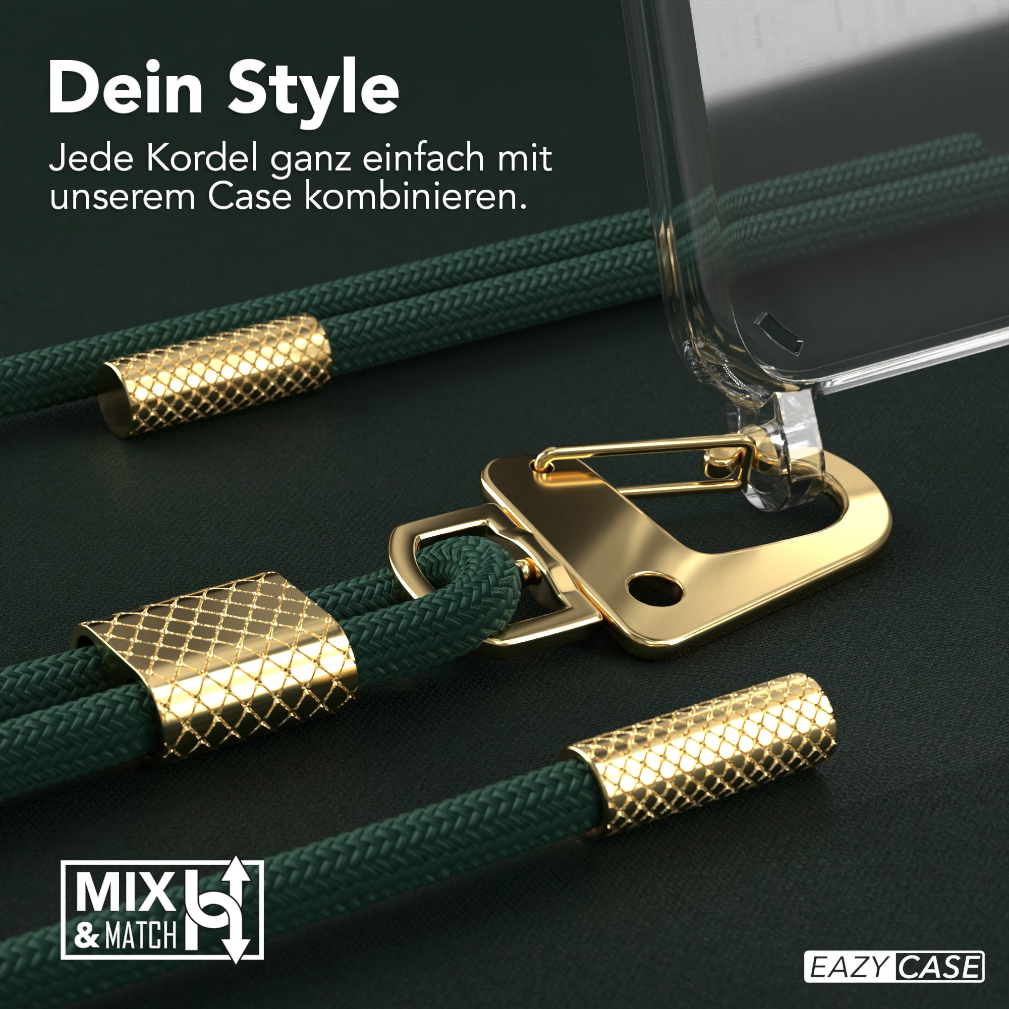 iPhone SE 2022 / 2020 / 8 / 7 Hülle + Kordel mit Karabinern