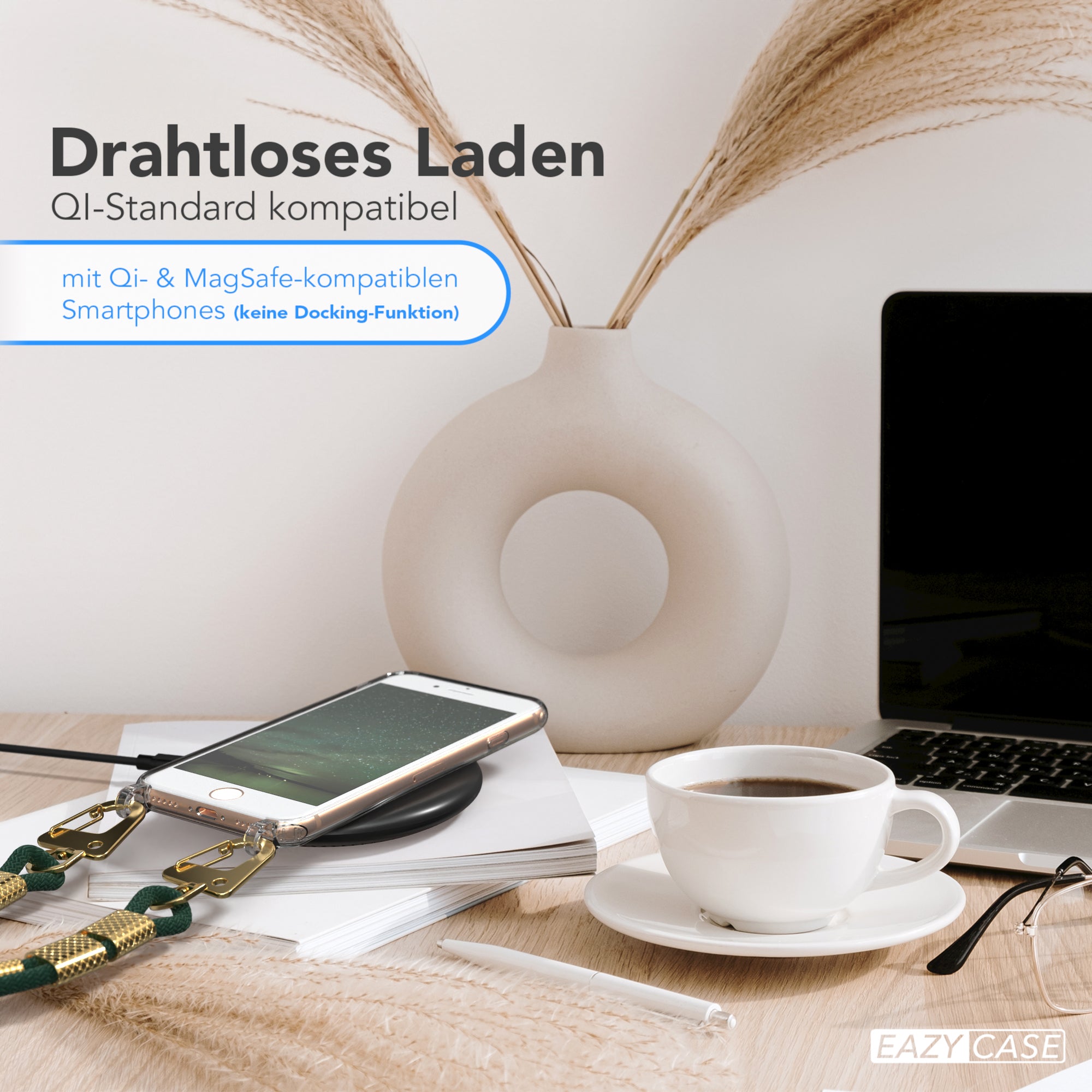 iPhone SE 2022 / 2020 / 8 / 7 Hülle + Kordel mit Karabinern