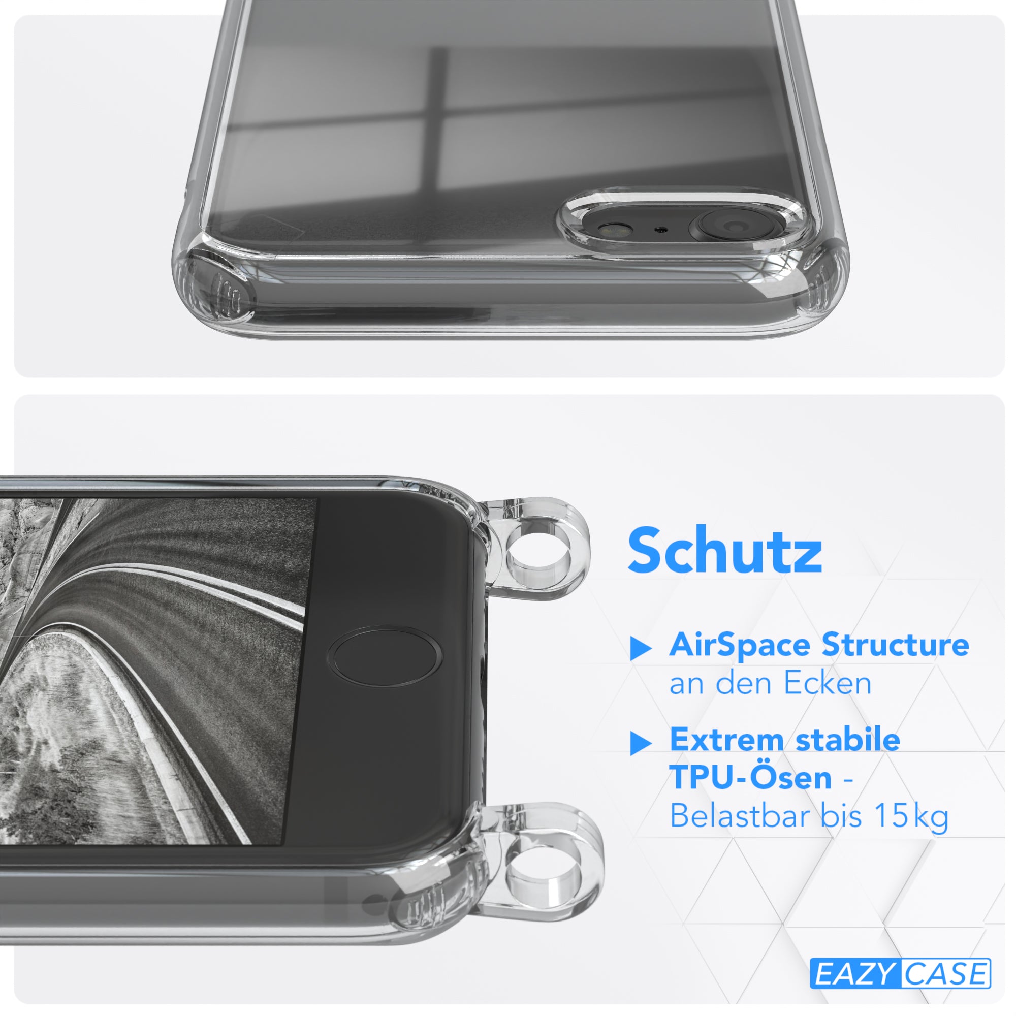 iPhone SE 2022 / 2020 / 8 / 7 Hülle + breites Band