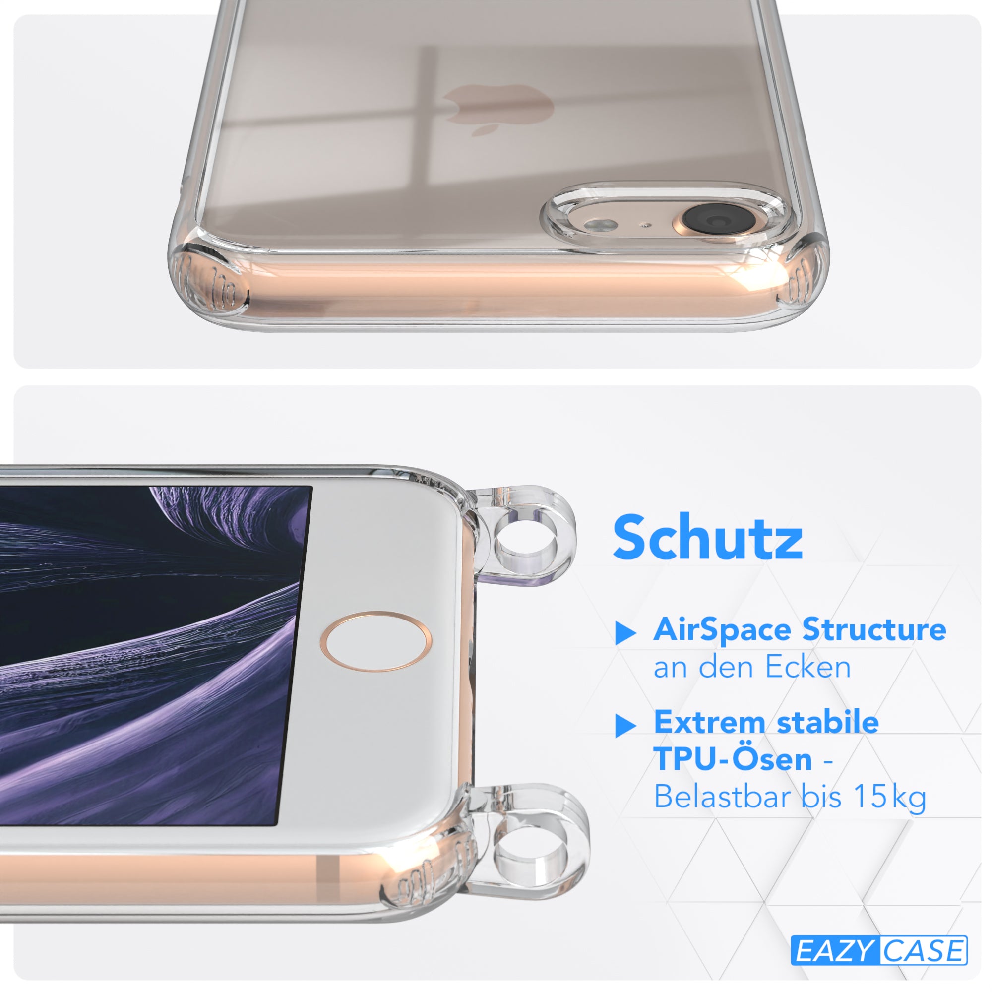 iPhone SE 2022 / 2020 / 8 / 7 Hülle + breites Band