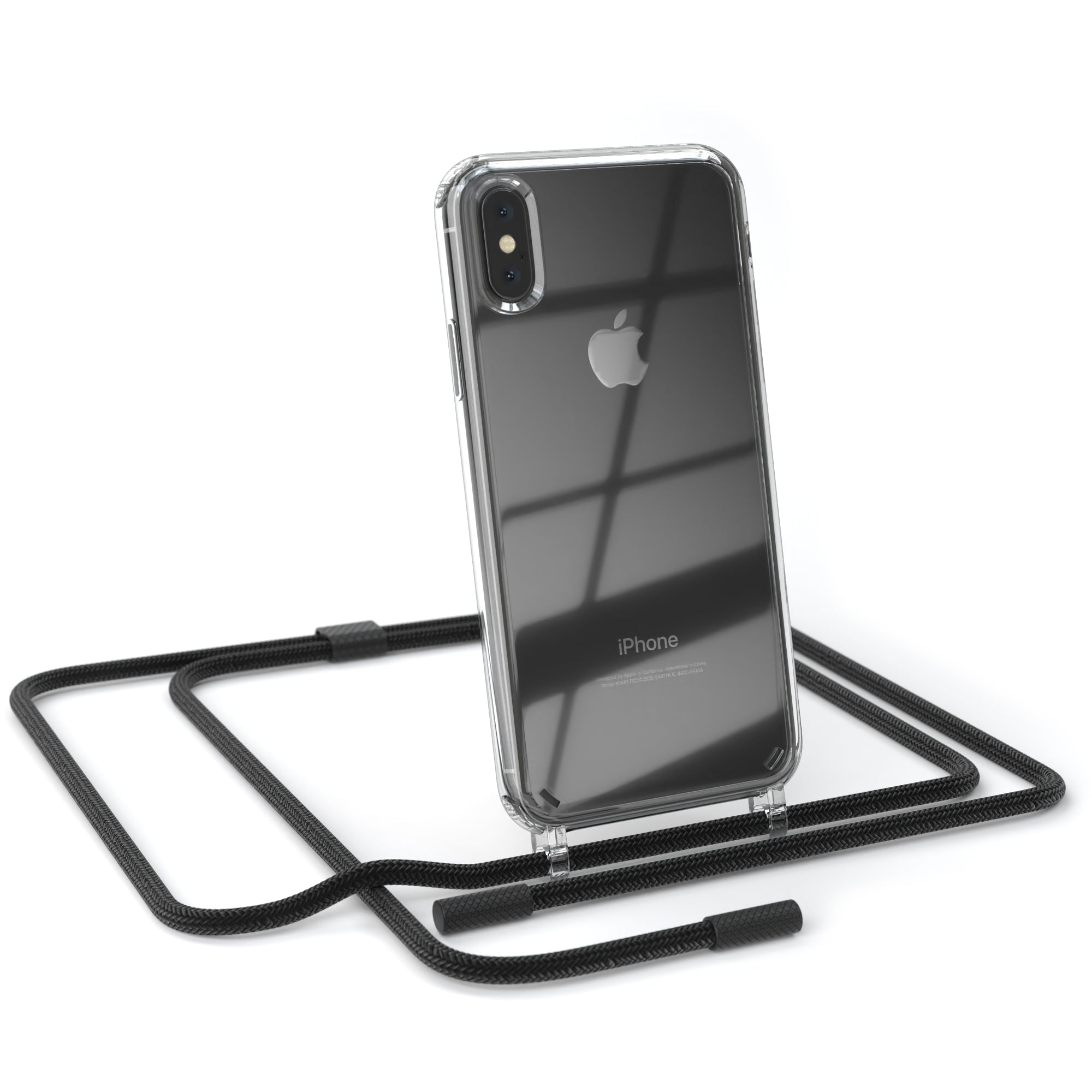 iPhone X / XS Hülle + Uni Kordel