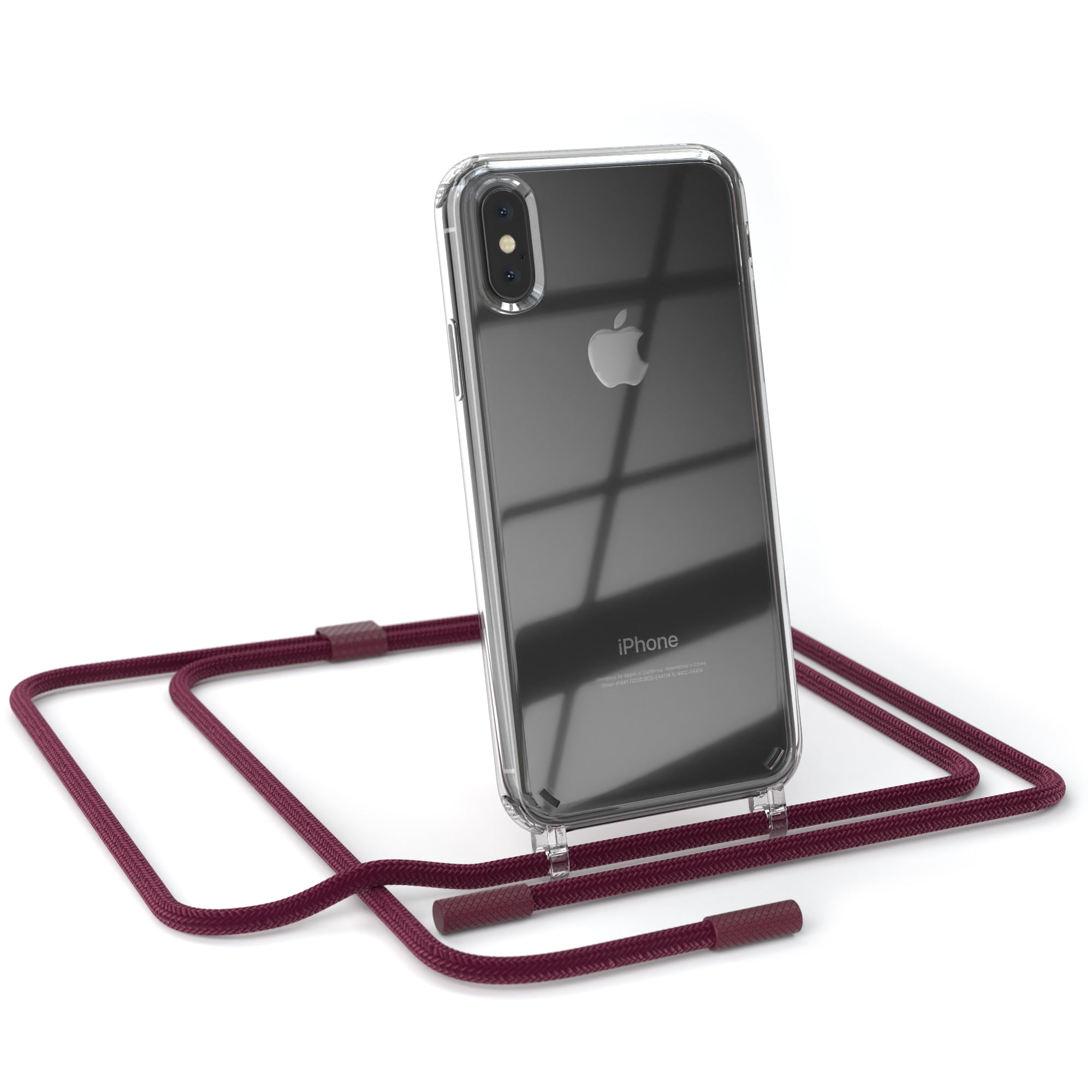 iPhone X / XS Hülle + Uni Kordel