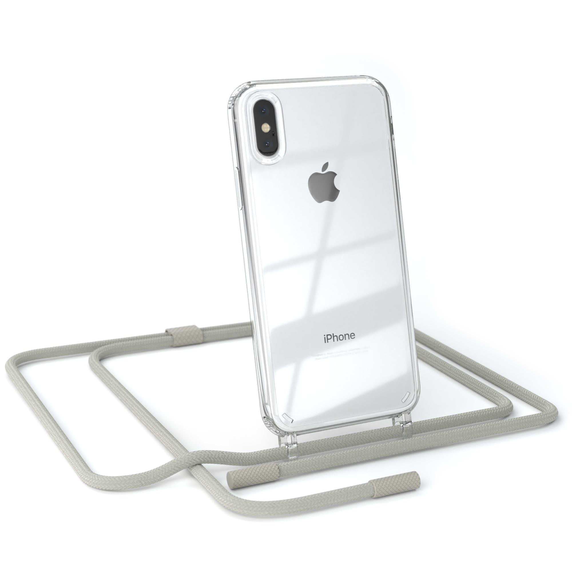 iPhone X / XS Hülle + Uni Kordel