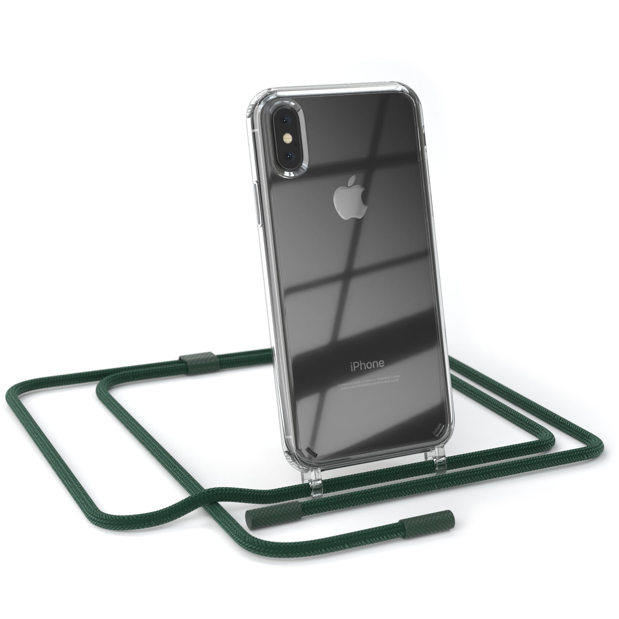 iPhone X / XS Hülle + Uni Kordel