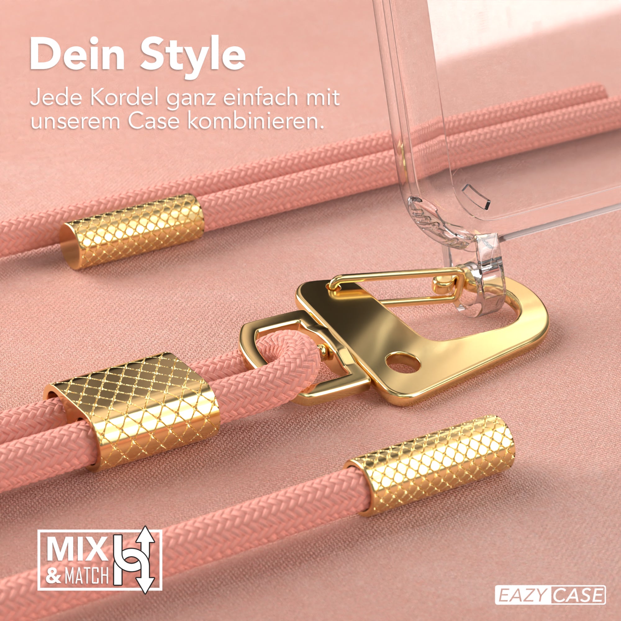 iPhone XS Max Hülle + Kordel mit Karabinern