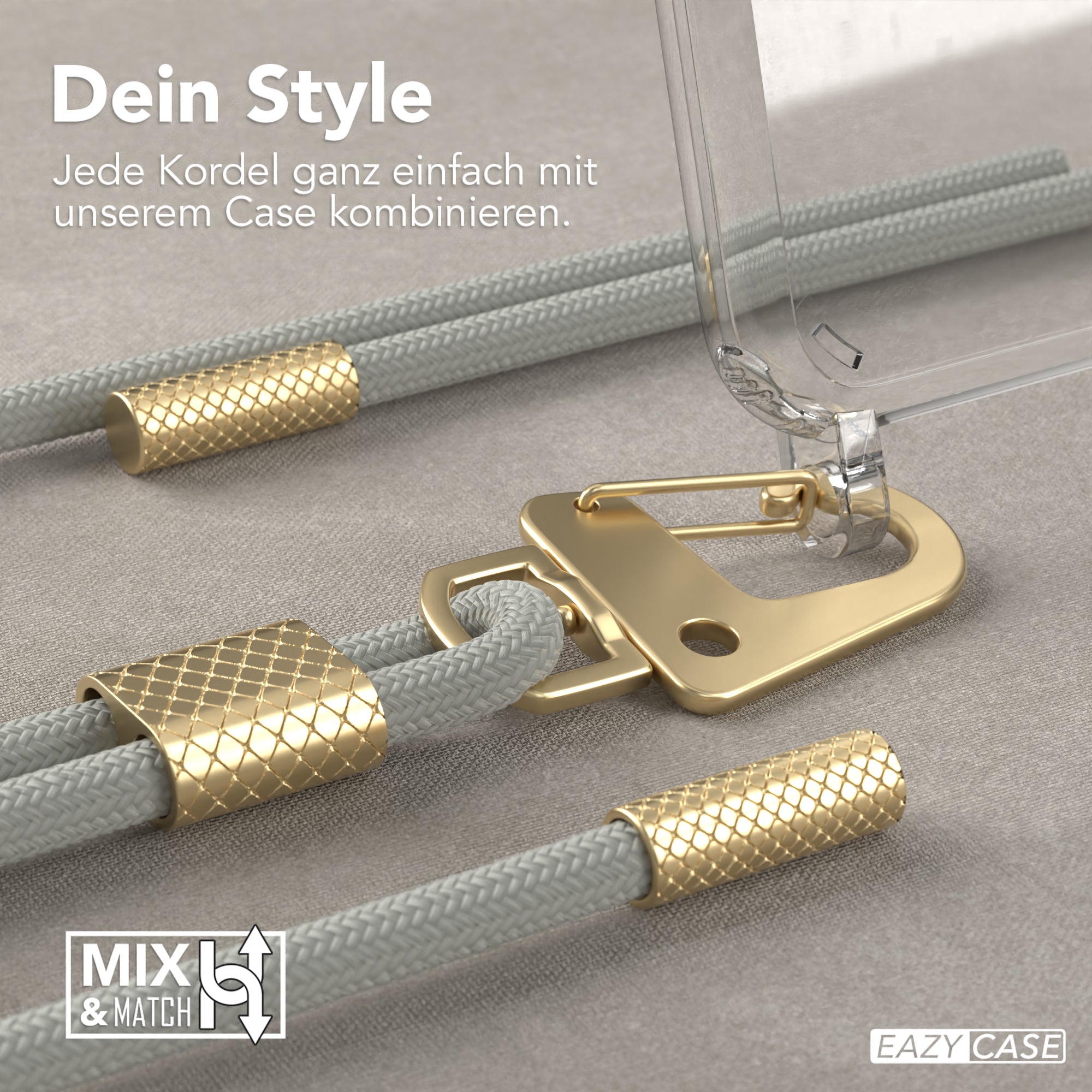 iPhone XS Max Hülle + Kordel mit Karabinern