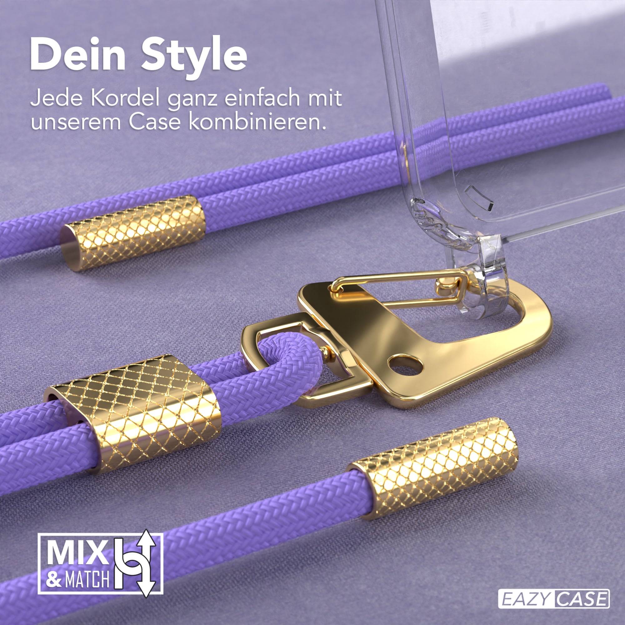 iPhone XS Max Hülle + Kordel mit Karabinern