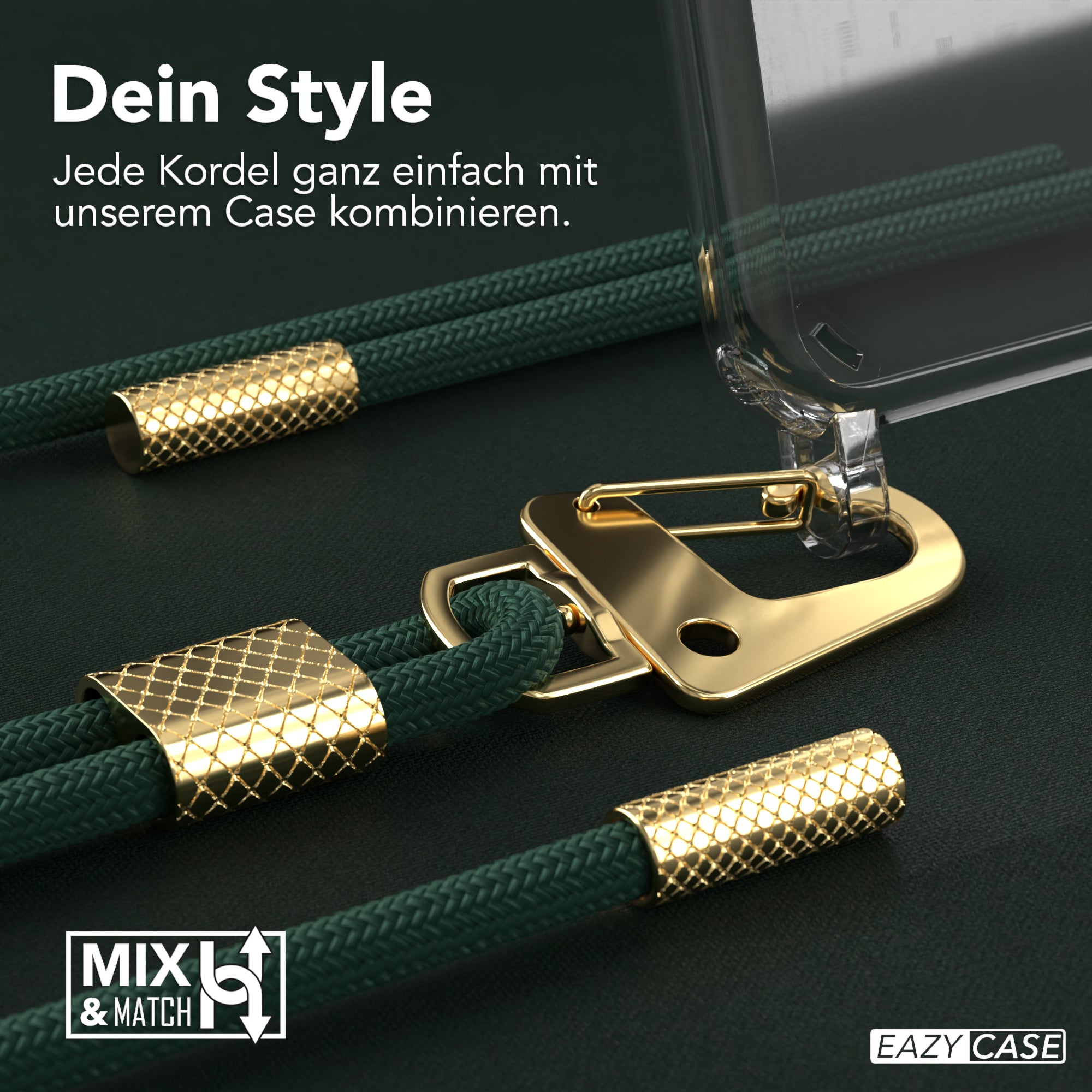 iPhone XS Max Hülle + Kordel mit Karabinern