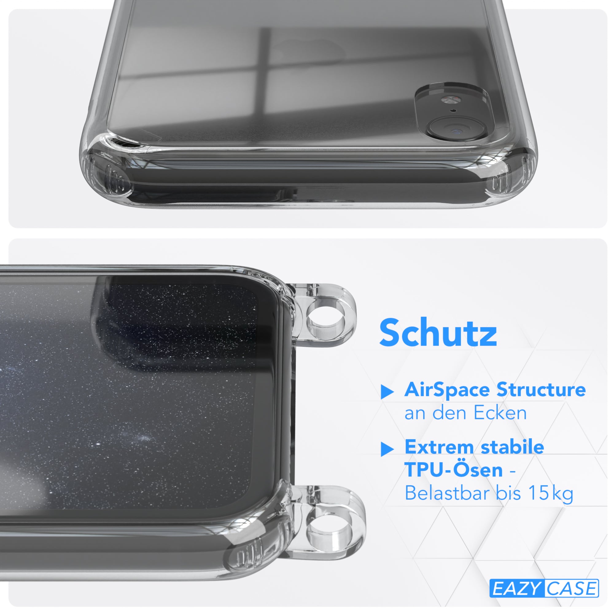 iPhone XR Hülle + Uni Kordel